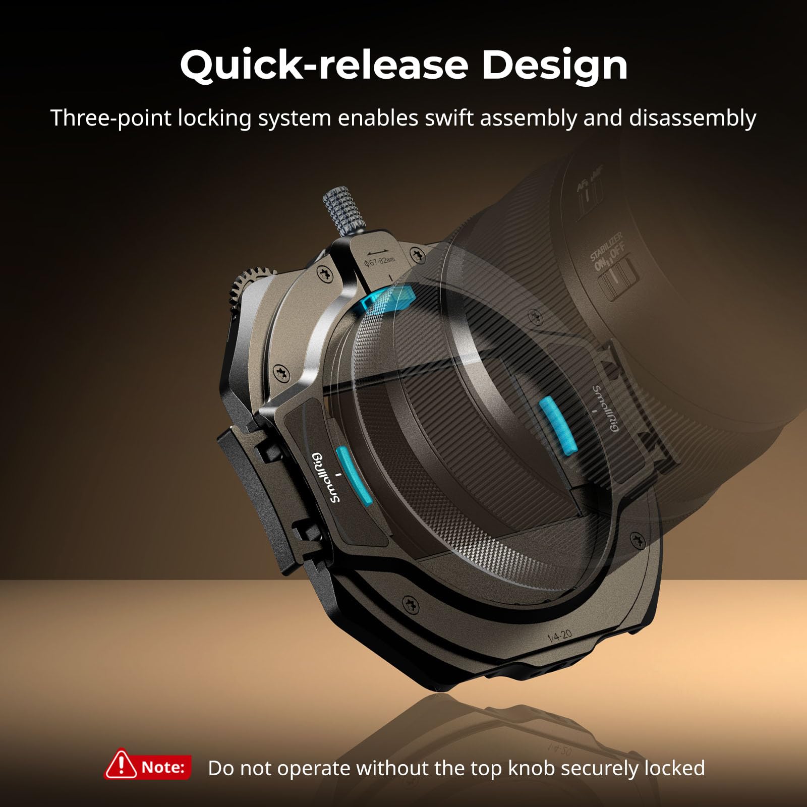 Smallrig Matte Box With Adjustable Clamp From 67Mm - 82Mm, With Lens Hood, Top Flag, Cpl 1 & 2 Filters, For Dslr Mirrorless Came