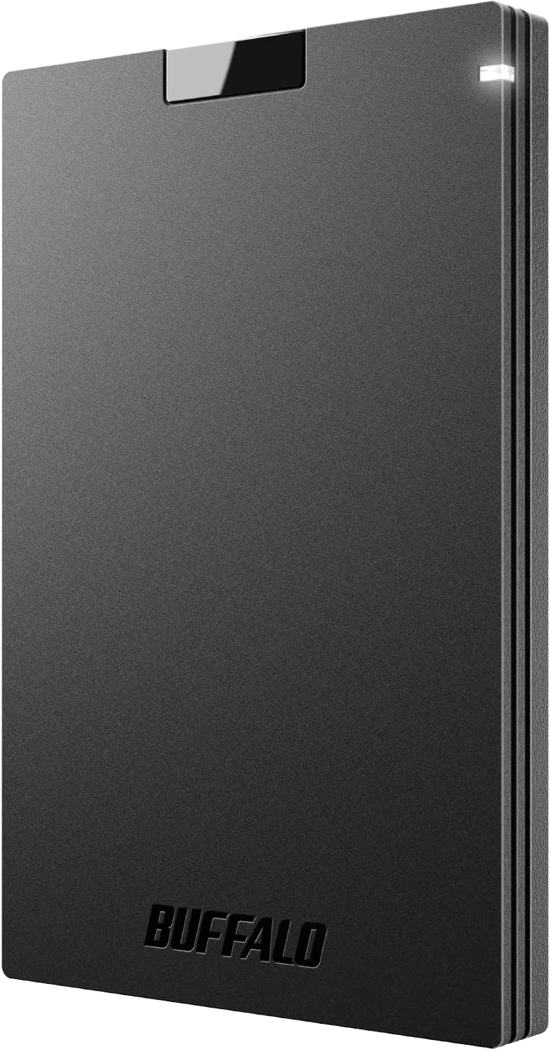 BUFFALO External SSD 2TB - Compatible with PS4 / PS5 / Windows/Mac - USB-C - USB-A - USB 3.2 - External Solid State Drive - SSD-