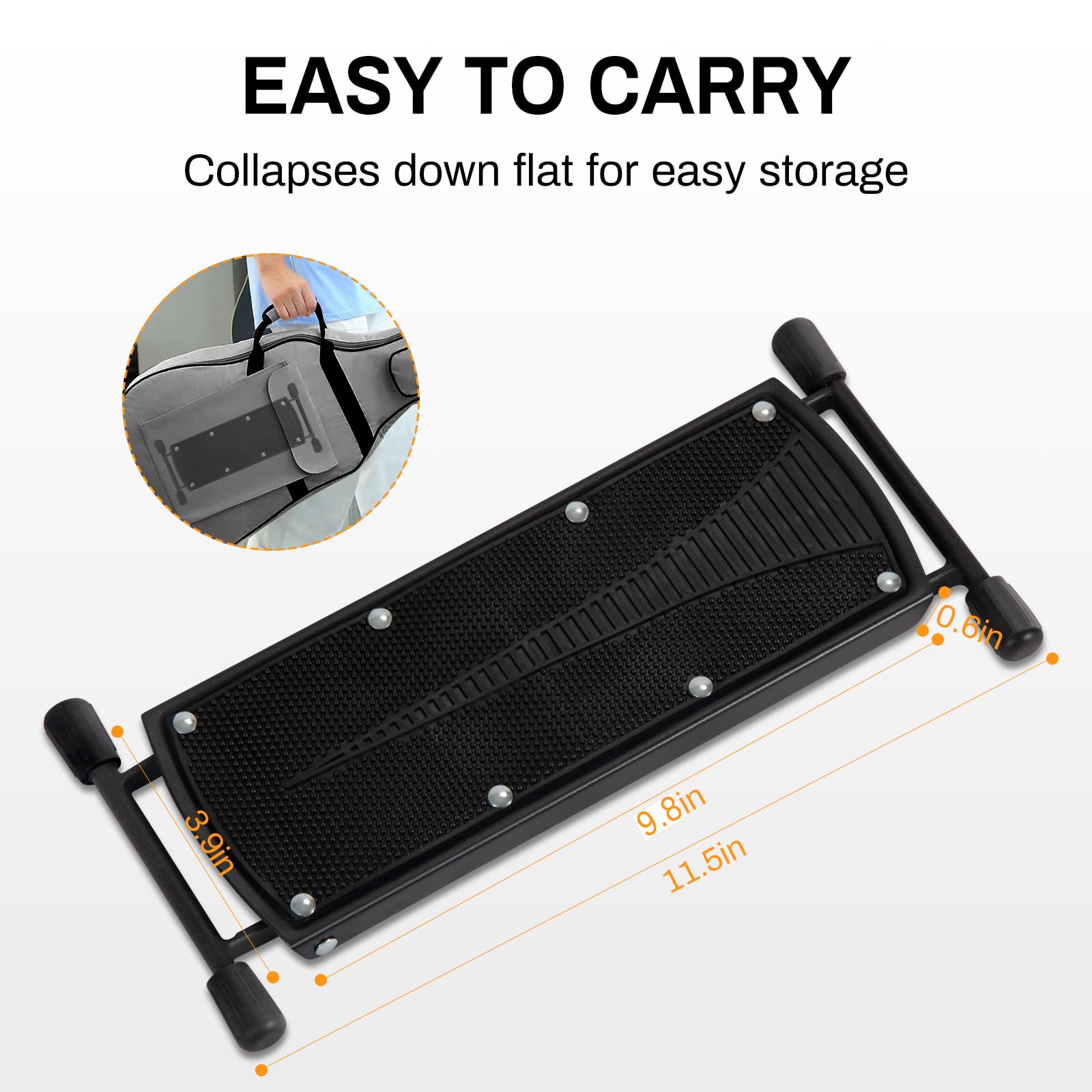 Aodsk Guitar Foot Stool 6-Position Height Adjustable Foot Rest With Rubber End Caps And Non-Slip Rubber Pad For Classical Guitar