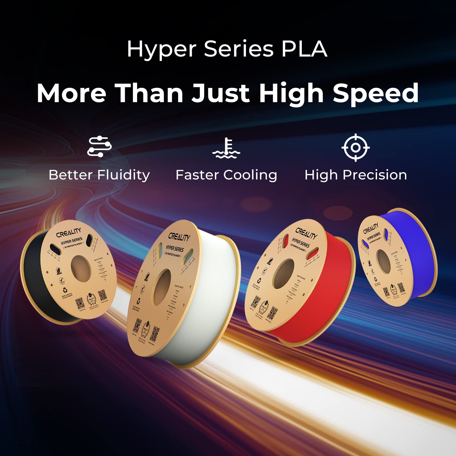 Creality Hyper Pla Filament Bundle 1.75Mm 2Kg For K1 Max/Ender 3 V3 Se/Ke, 3D Printer Filament Pla Designed For High Speed 30 60