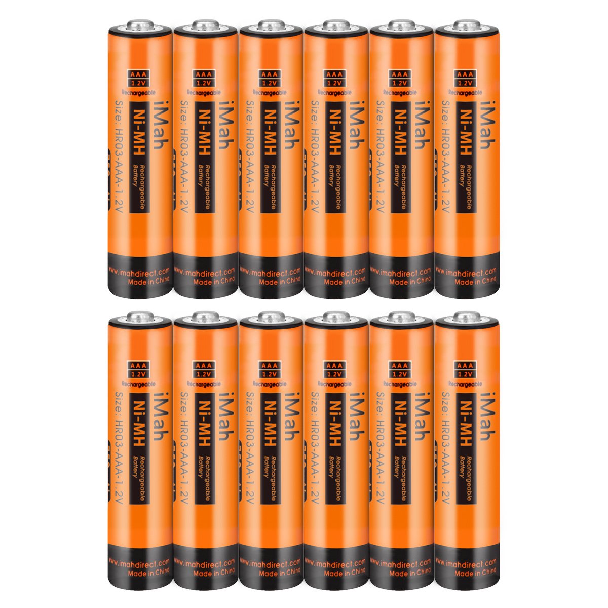 12 Pack Imah 1.2V 750Mah Ni Mh Aaa Rechargeable Battery For Panasonic Cordless Phones Also Compatible With Bk40Aaabu Hhr 55Aaabu