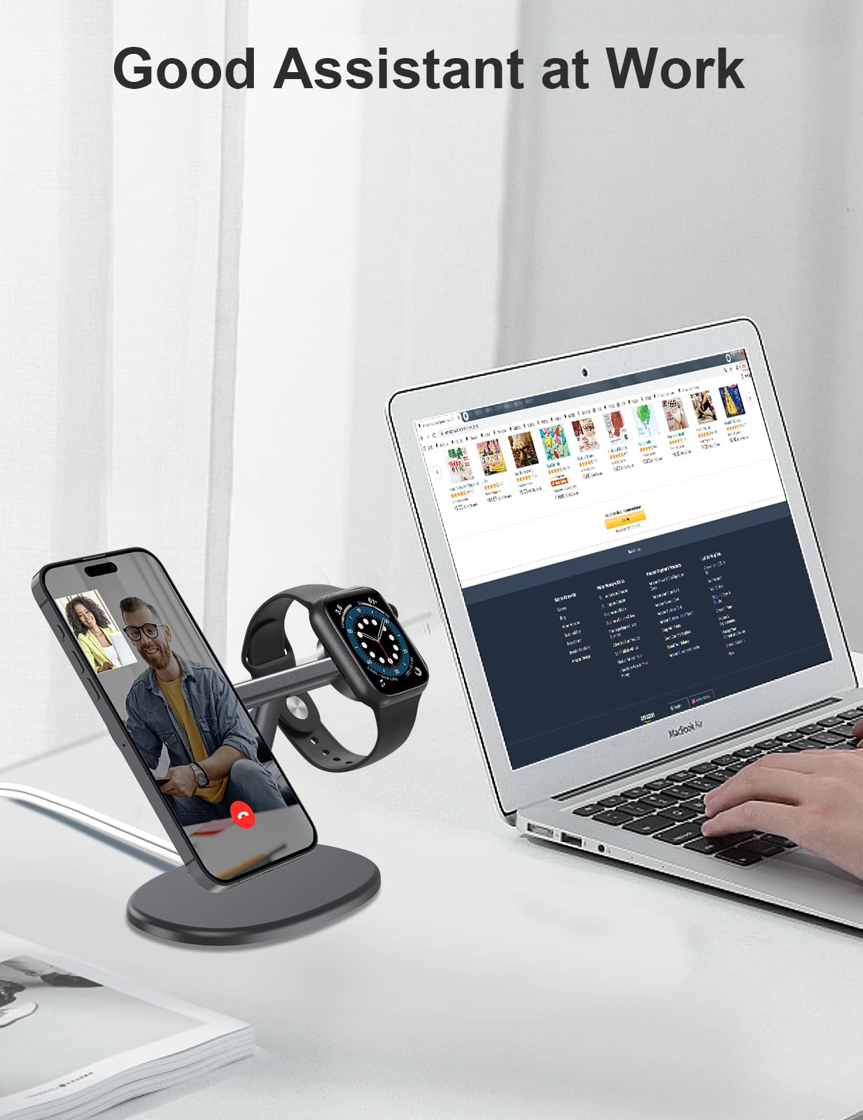 Ewa 2 In 1 Magsafe Charger Stand, Aluminum Alloy,Phone Stand Holder,Compatible With Iphone14Propro Max, Iphone 1312 Pro Maxmini