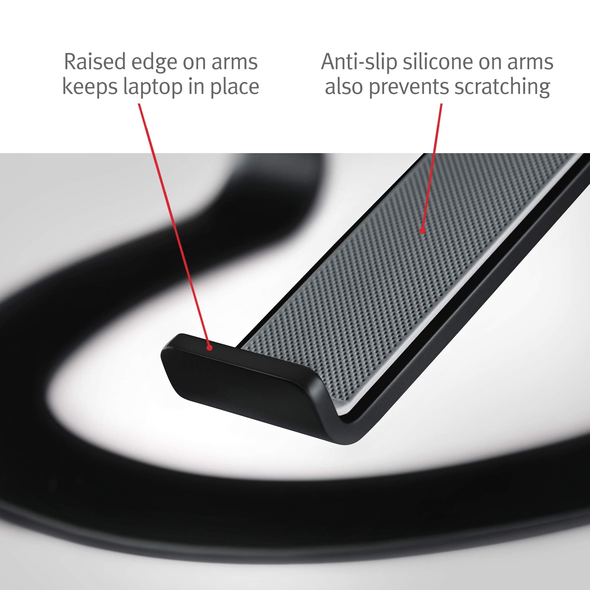 Twelve South Curve For Macbooks And Laptops | Ergonomic Desktop Cooling Stand For Home Or Office (Matte Black) , 10 X 10.5 X 6 I