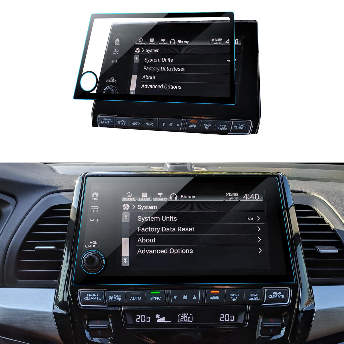 Lantu Car Screen Protector For 2018-2024 Honda Odyssey Ex/Ex-L/Sport/Touring/Elite Odyssey Accessories Navigation Touchscreen Pr