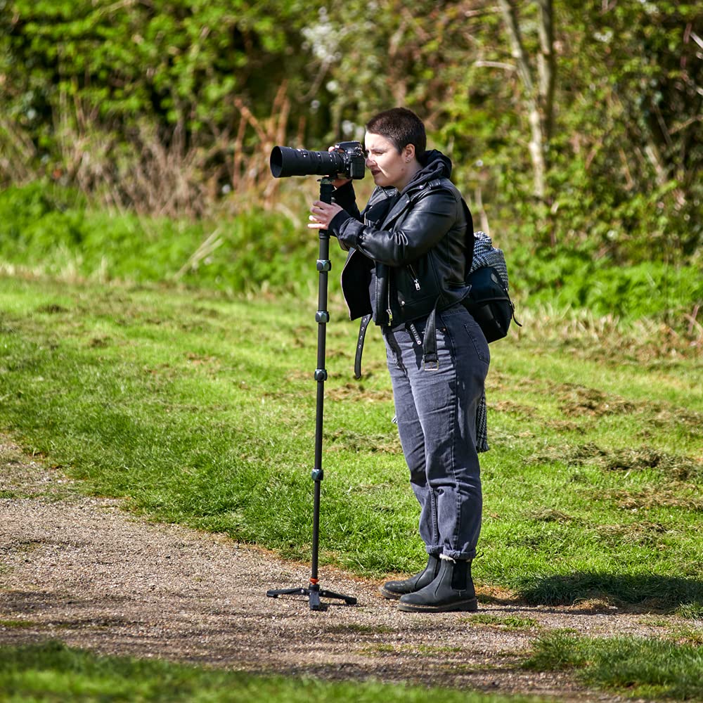 3 Legged Thing Alan 2.0 Kit Carbon Fibre Monopod   Travel Friendly Camera Monopod For Professional Photographers And Videographers (Grey)