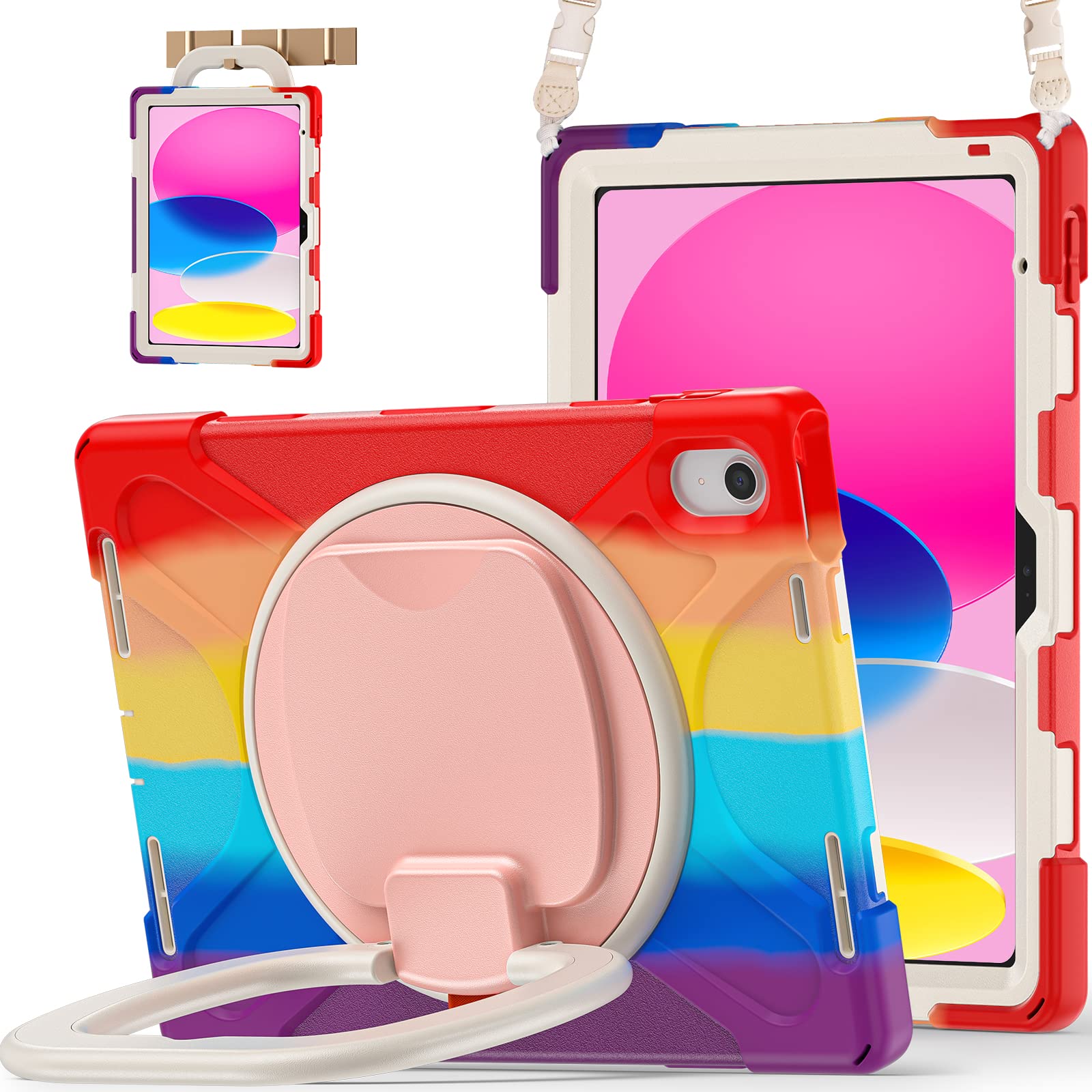 Batyue Ipad 10Th Generation Case, Shockproof Protection Cover For 2022 10.9 Inch Ipad (10Th Generation) With Screen Protector/Pe