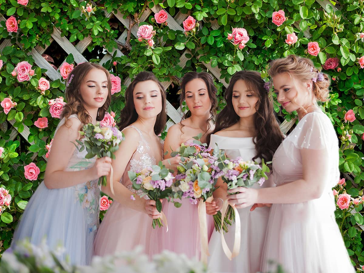 Aiikes 10X8Ft Flowers Backdrop For Photography Spring Floral Photo Backdrop Green Leaf Fence Backdrops Wedding Bridal Backdrop B