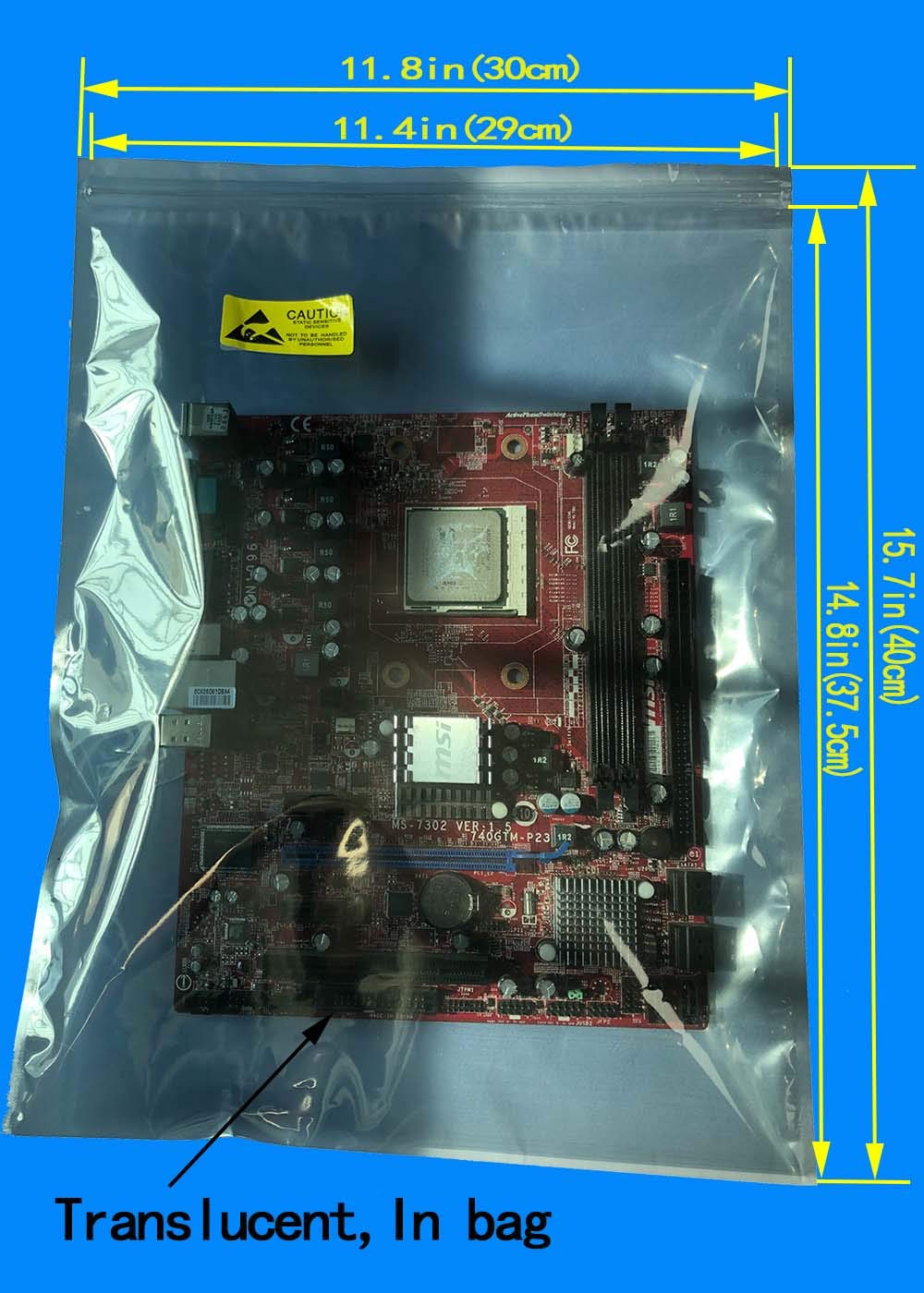 Daarcin 25Pcs 11.8X15.7In(30X40Cm) Anti Static Bags,Esd Bags Resealable Large Size For Motherboard With 30 Pcs Labels And Electr