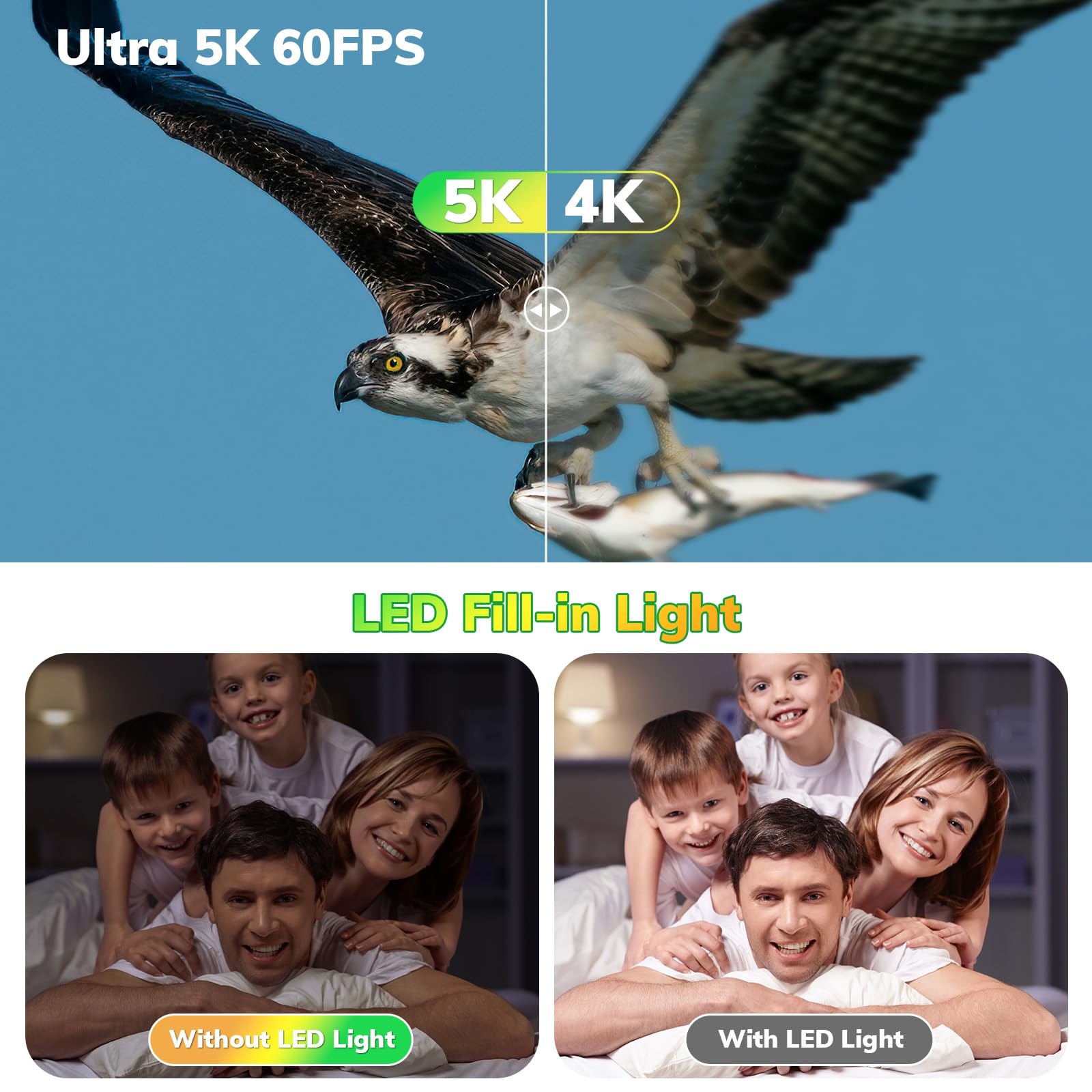 5K Video Camera Camcorder Uhd 48Mp 60Fps Wifi Vlog Camera For Youtube 10X Optical Zoom Camcorders With Remote Control, Handheld