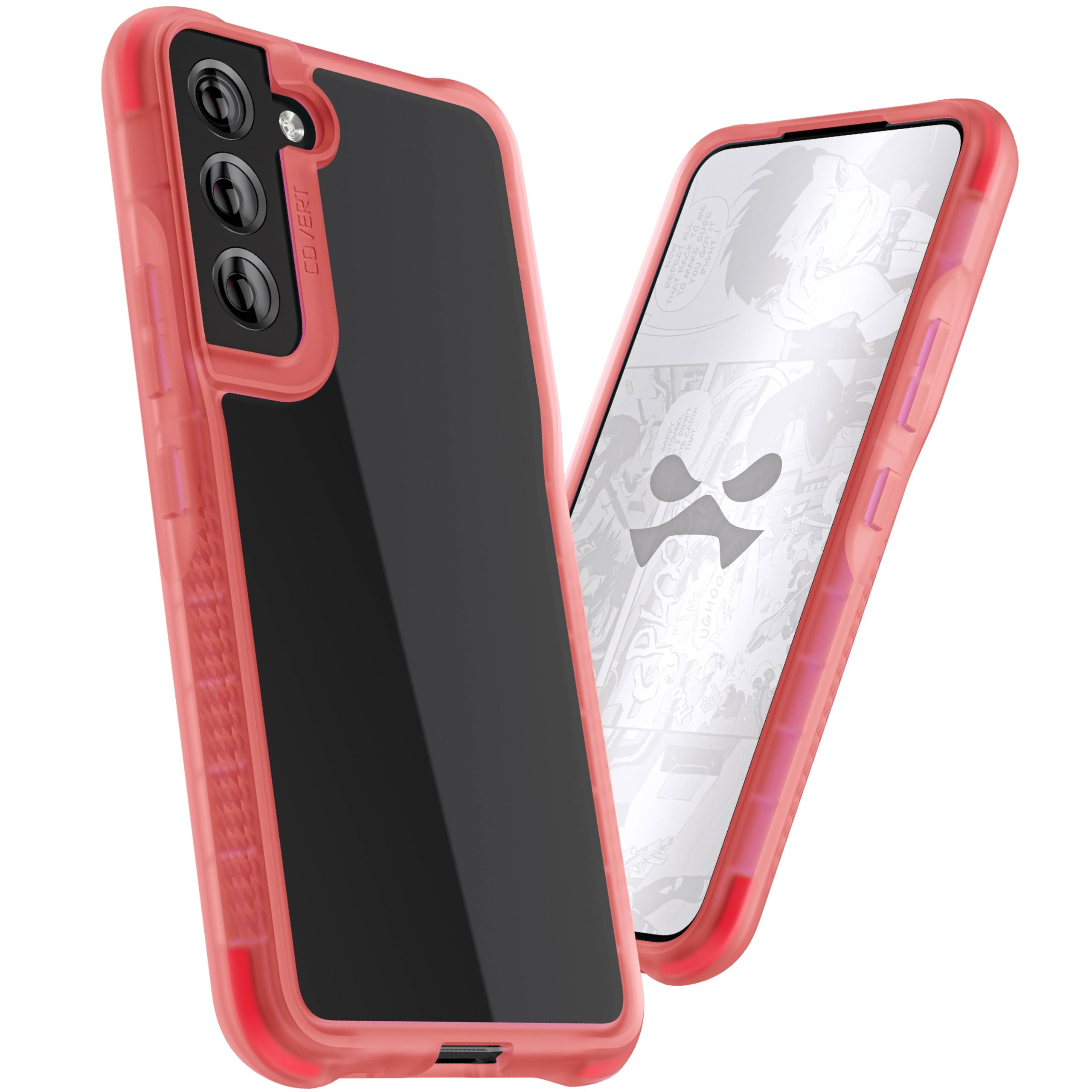 Ghostek Covert Clear Pink Samsung S22 Case For Women Premium Protective Phone Cover Screen And Camera Lens Protection Wireless C