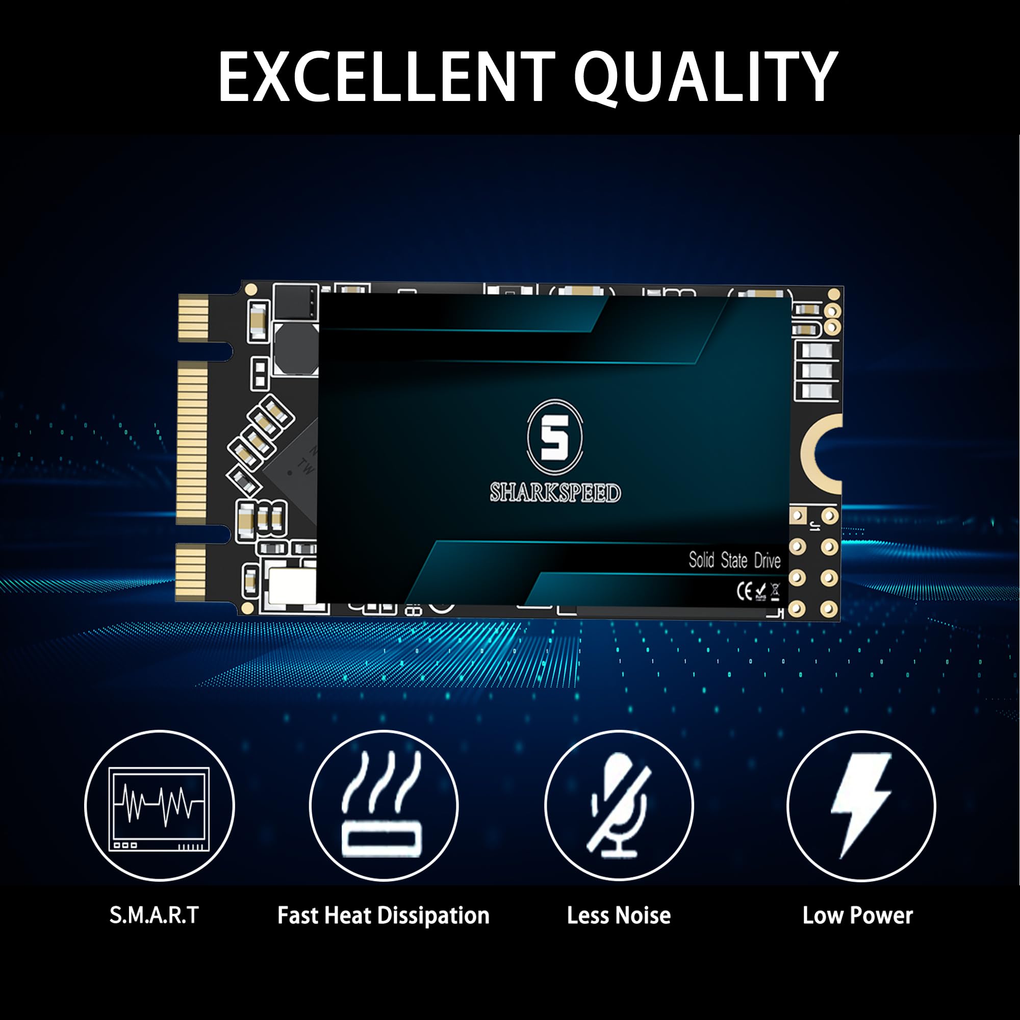 Sharkspeed Ssd 128Gb M.2 2242 Ngff 42Mm B+M Key Sata 3 Internal Solid State Drive For Desktop Laptop