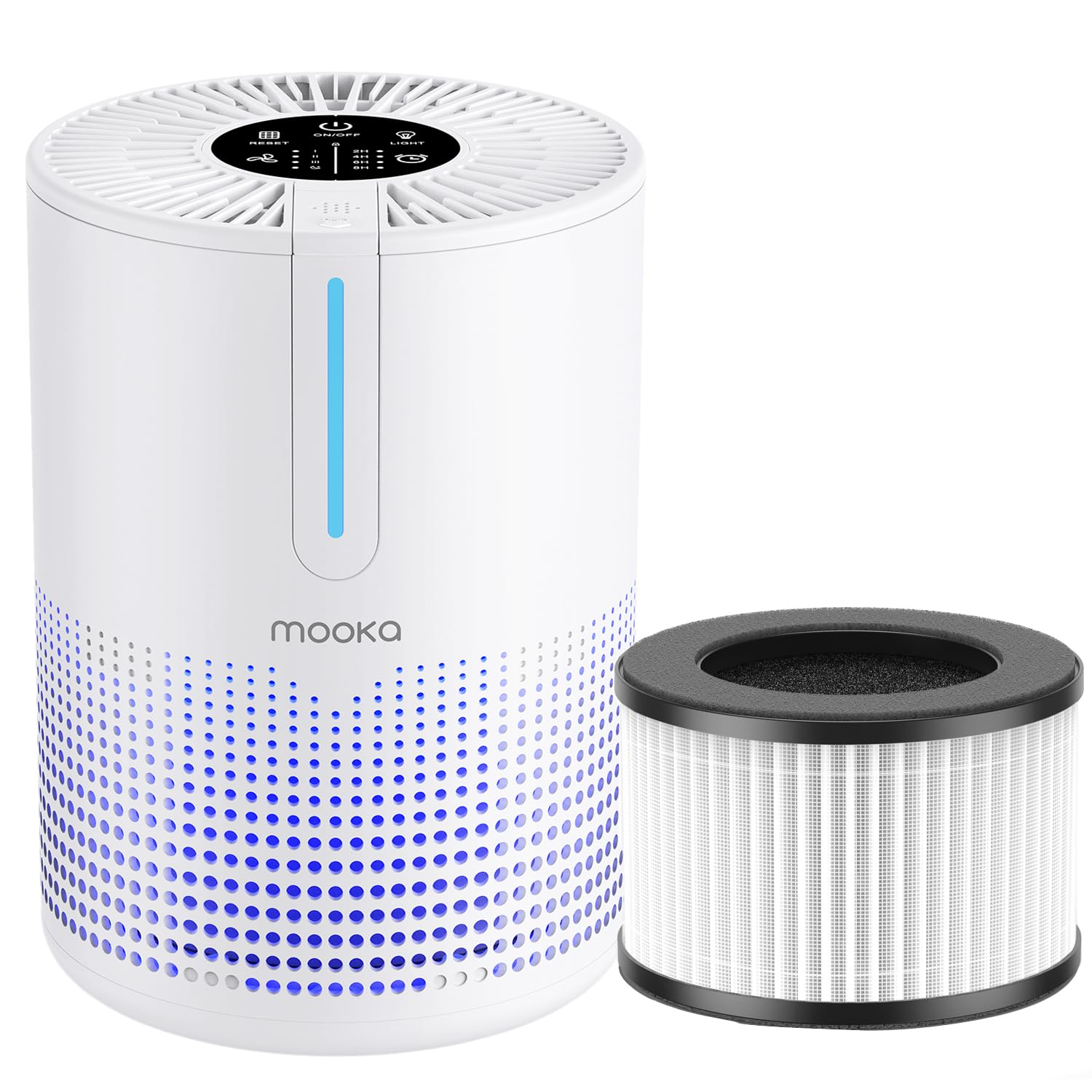 Mooka Genuine True H13 Hepa Air Filters Replacement For M01 Purifier, Removes Dust, Smoke, Odor, Dander, Pollen, 1 Pack