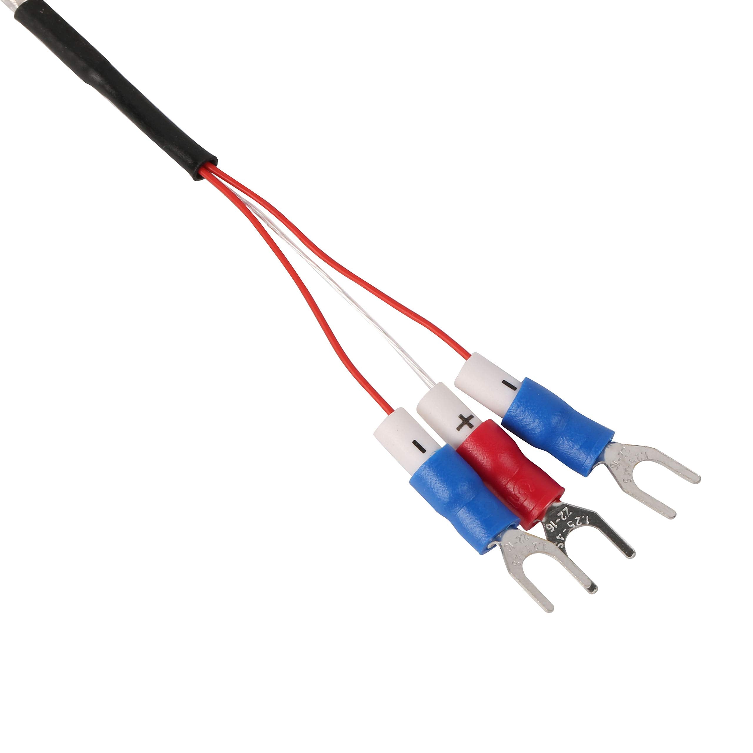 Rtd Pt100 Temperature Sensor Probe, Jaybva Waterproof Stainless Steel Thermistor Three Wire High Precise Accuracy Range: 50? To