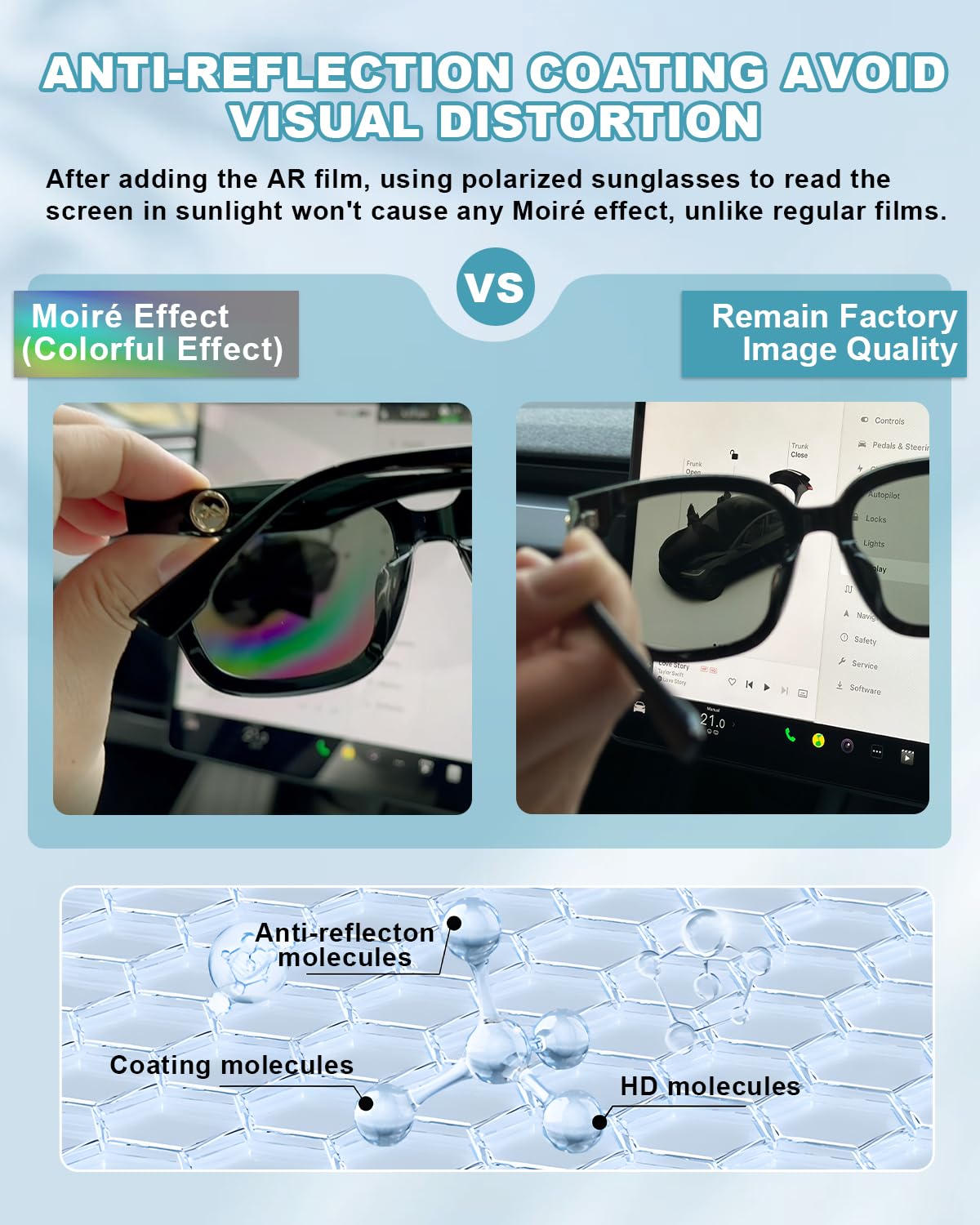 Cdefg 6 Pack Anti Reflection Screen Protector Compatible With 2022 2025 Silverado Sierra 1500/2024 2025 Sierra 2500Hd 3500Hd Pickup Truck Accessories, Anti Glare Anti Scratch Touch Screen Guard