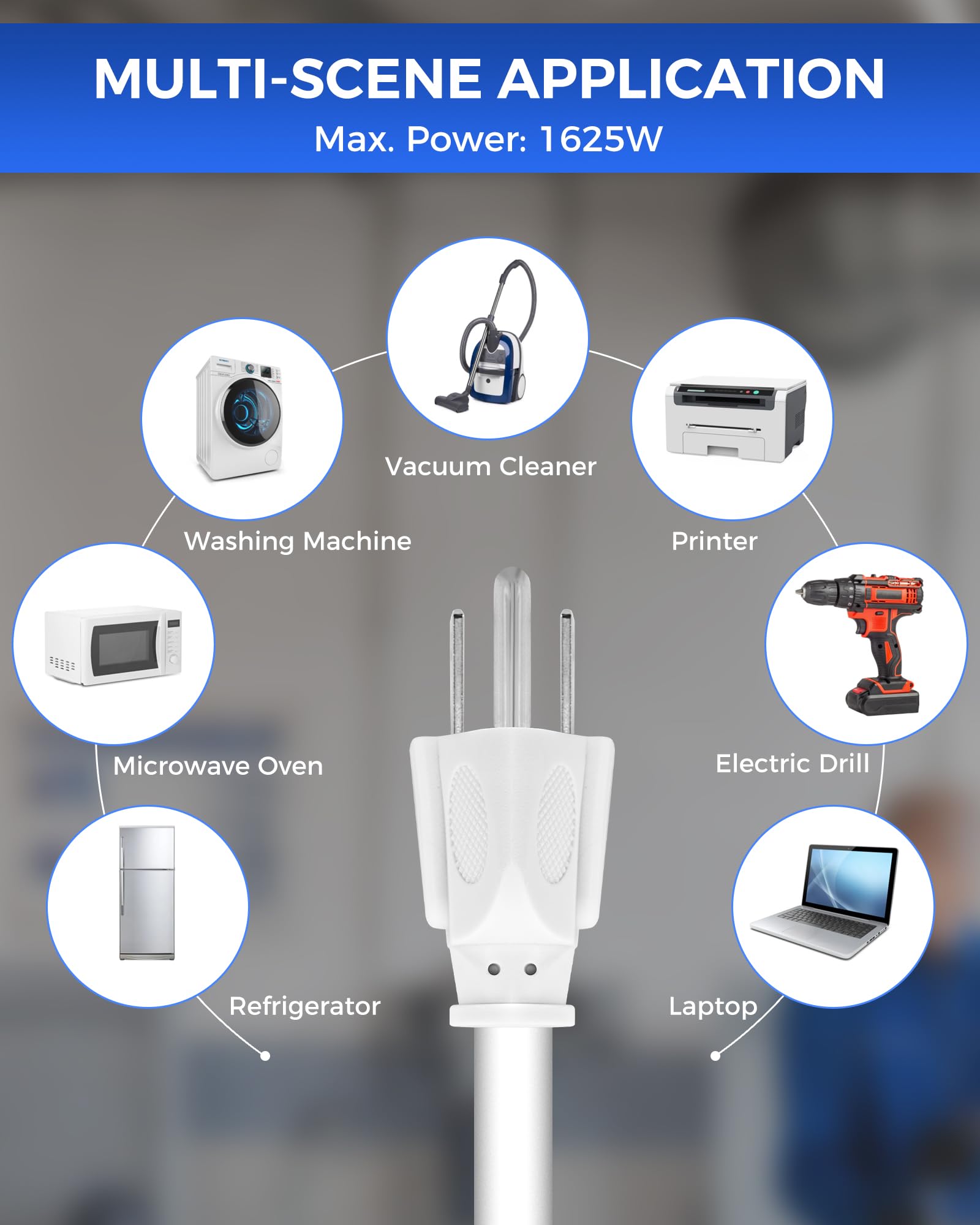 Wilawels 2 Pack Outdoor Extension Cord 6Ft, 16/3 Sjtw Durable Power Cable For Indoor And Outside Use, 3 Prong Grounded Outlets P