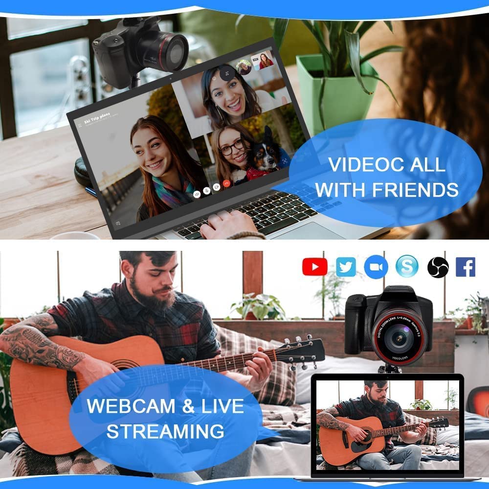 Edealz Digital Camera For Photography, 16Mp 2.4 Inch Lcd Screen 16X Digital Zoom 720P Point And S Hoot Cameras Digital Camera Sm