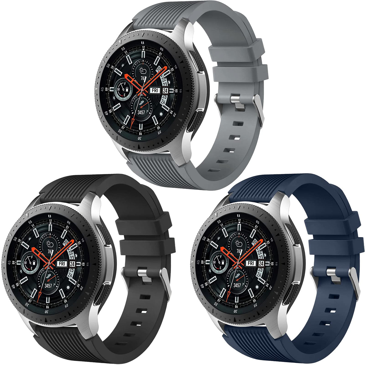 Easuny Compatible For Samsung Galaxy Watch 3 45Mm Band/Galaxy Watch 46Mm/Gear S3 Frontier, 22Mm Smart Watch Bands Silicone Quick
