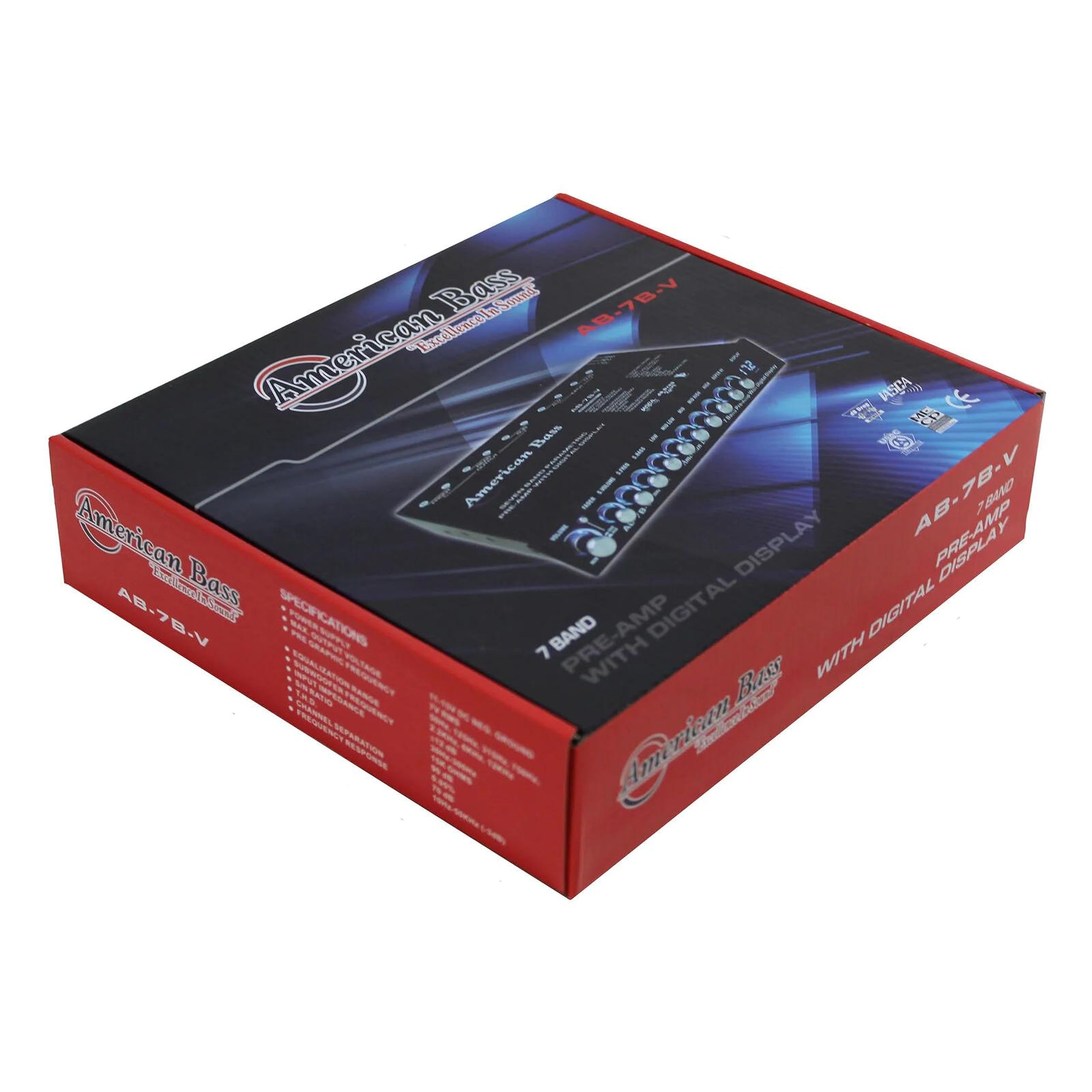 American Bass High End 7 Band Equalizer Voltage Display