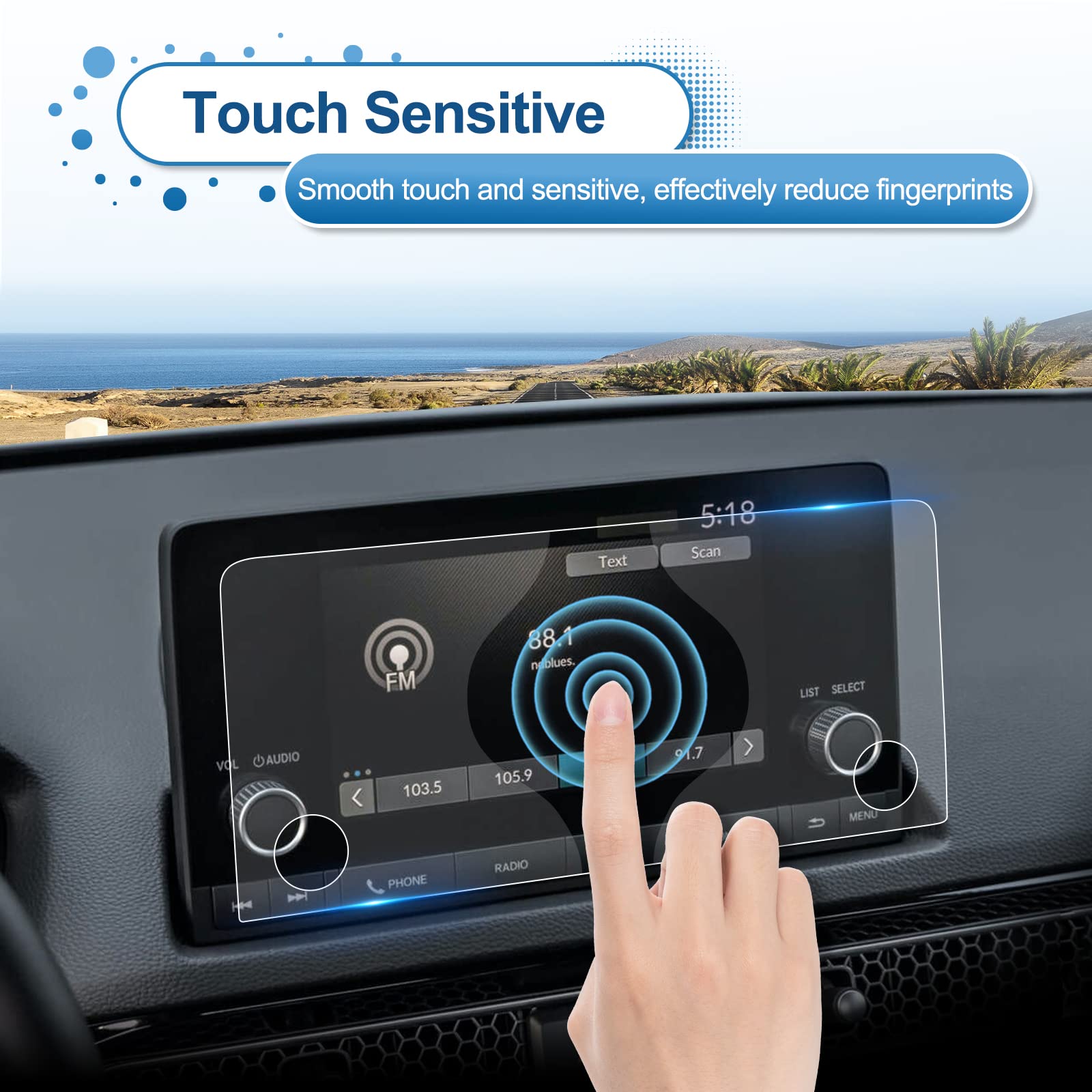 Coleya 2023 2024 2025 A Cura Integra Screen Protector For A Cura Integra (Integra/A Spec) 7 Inch Touch Screen, 9H Tempered Glass