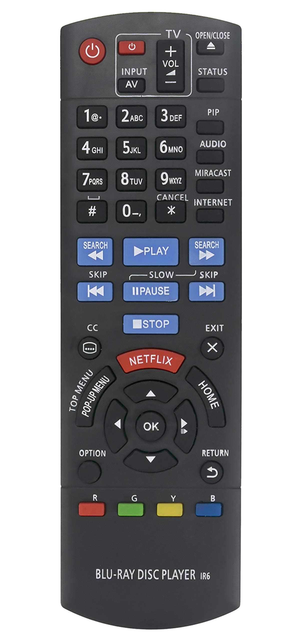 New N2QAYB000953 Replace Remote fit for Panasonic Blu-ray Disc Player DMP-BDT460 DMP-BDT360 DMP-BDT361