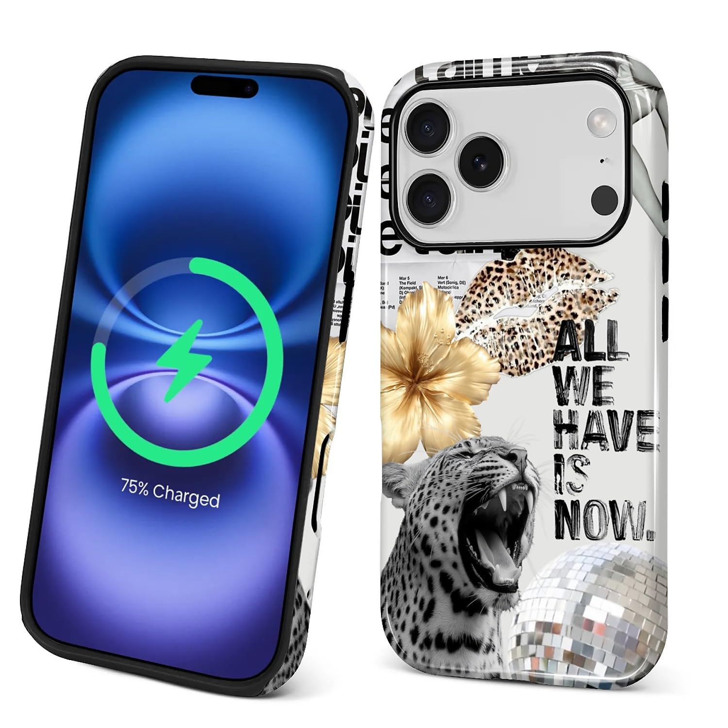 Flivro Magnetic Case for iPhone 17 Pro, Compatible with Magsafe PC Hard Shell & Silicone Inner Bumper Anti-Scratch Full-Body Cov