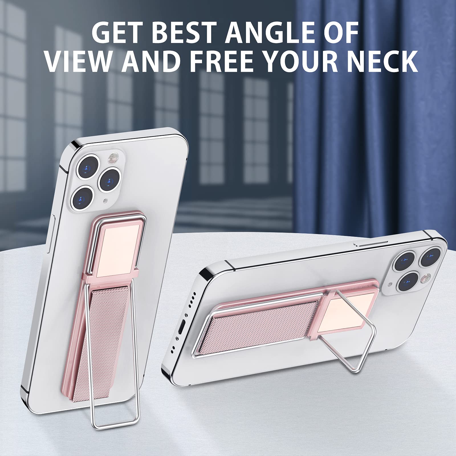 Phone Holder For Hand, Cisid Phone Grip With Stand Strap Finger Loop For Cell Phone Suitable For Iphone Samsung And Most Smartph