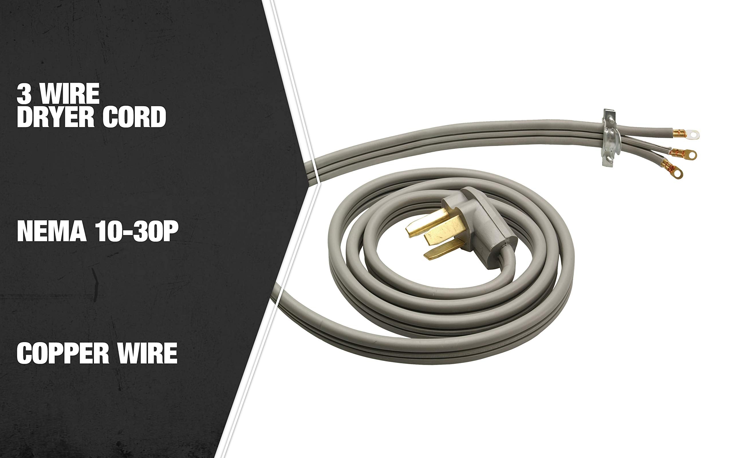 Southwire 30-Amp 3-Wire Dryer Power Cord; 6-Foot, 09126