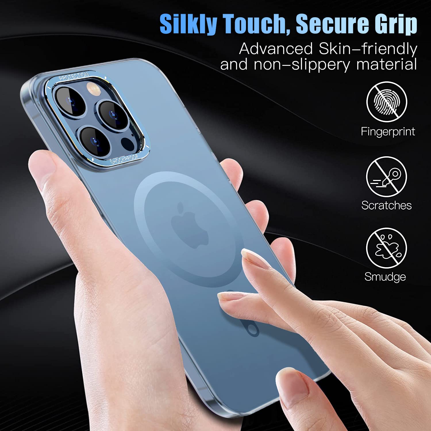 Kmambag Magnetic Case Slim For Iphone 14 Pro Max 6.7'' [Advanced Metal Camera Protection Ring] [For Magsafe ] [Never Yellowing]