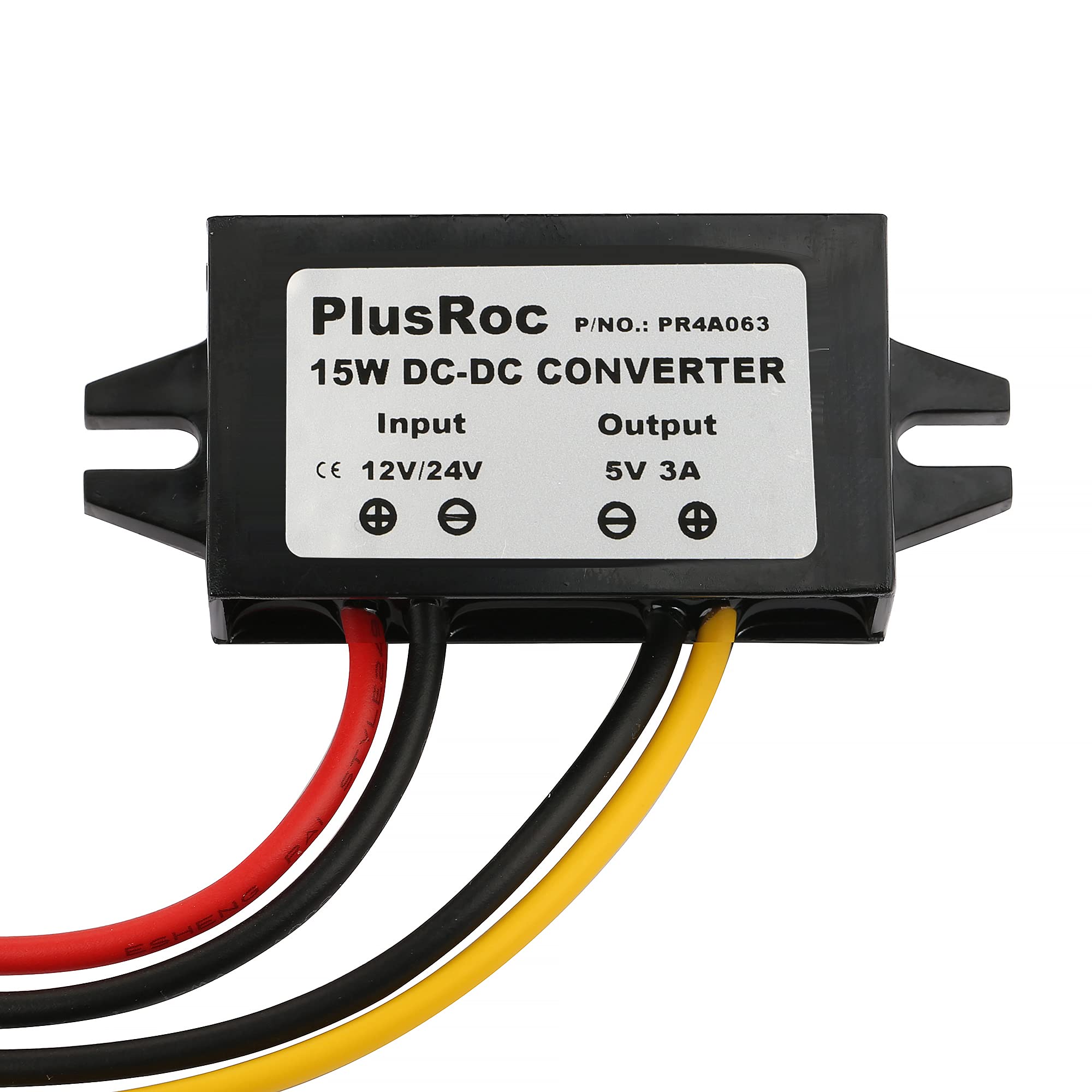 Plusroc Waterproof 12V/24V To 5V Converter Dc Dc Step Down Module Power Adapter (Open Wire)