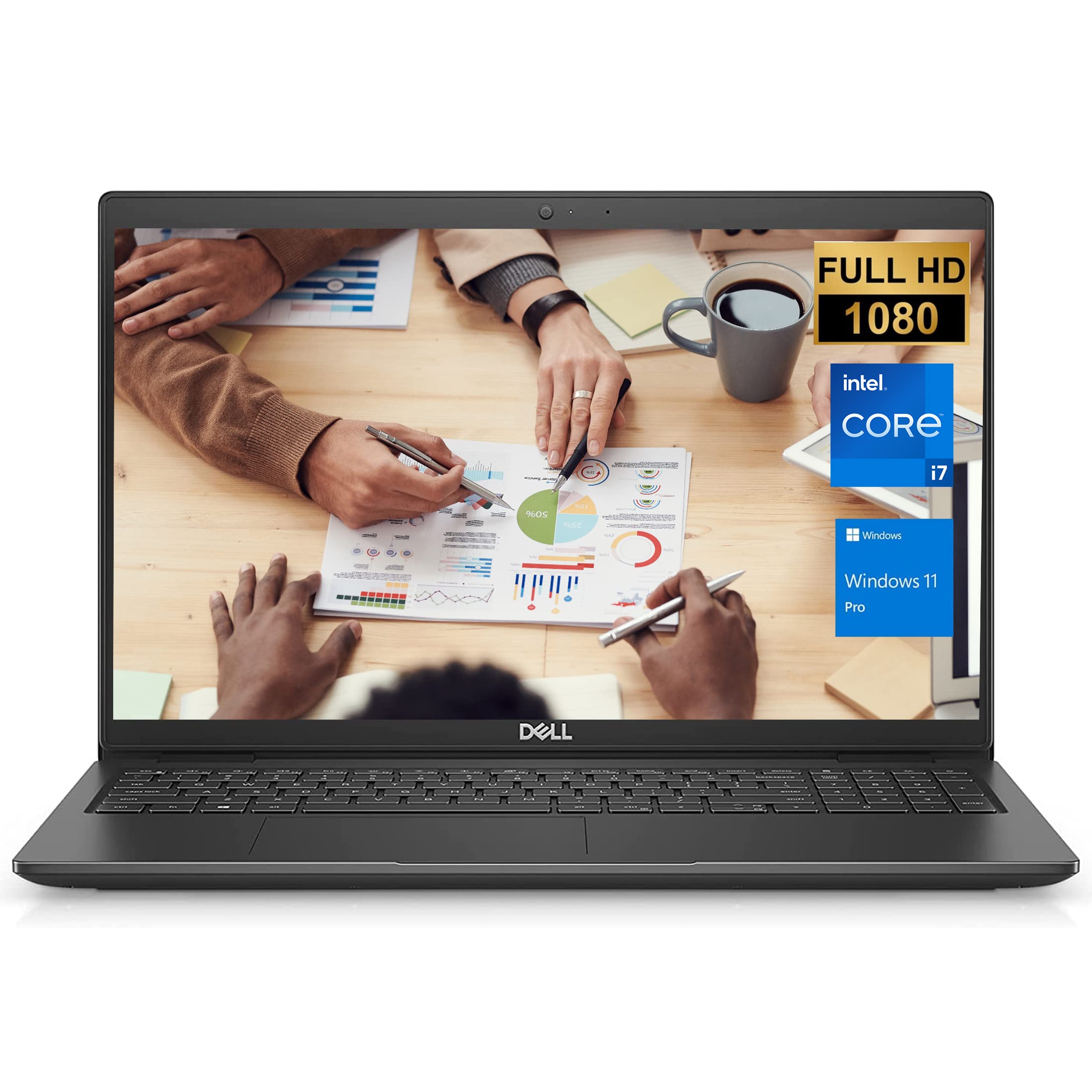 Dell Business Laptop Latitude 3520, 15.6' FHD Display, Intel i7 1165G7, 32GB RAM, 1TB SSD, Webcam, USB C, HDMI, Wi Fi 6, Windows 11 Pro