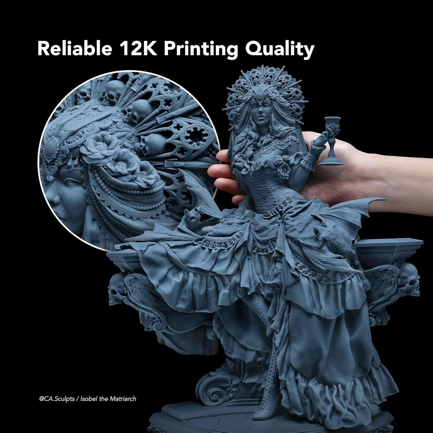 Phrozen Sonic Mighty 12K Lcd Resin 3D Printer, 10 Monochrome Lcd, Tabletop 3D Resin Printer With 19*24M Xy Resolution, 8.6*4.8*9