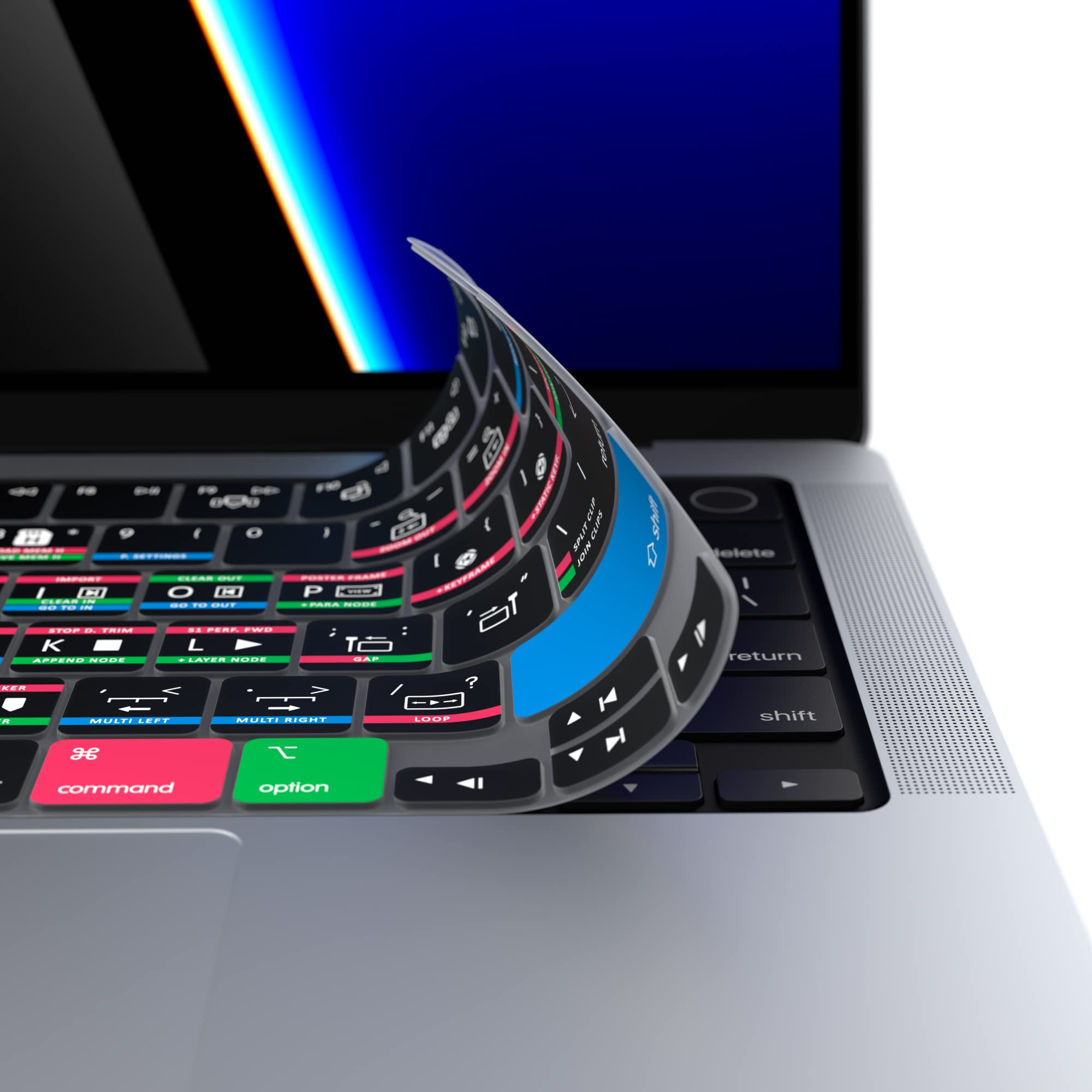 Editors Keys Cover Designed For Davinci Resolve Keyboard Cover 14'' & 16'' Macbook Pro 2021+ M1 M3 Chip   Genuine Editors Keys