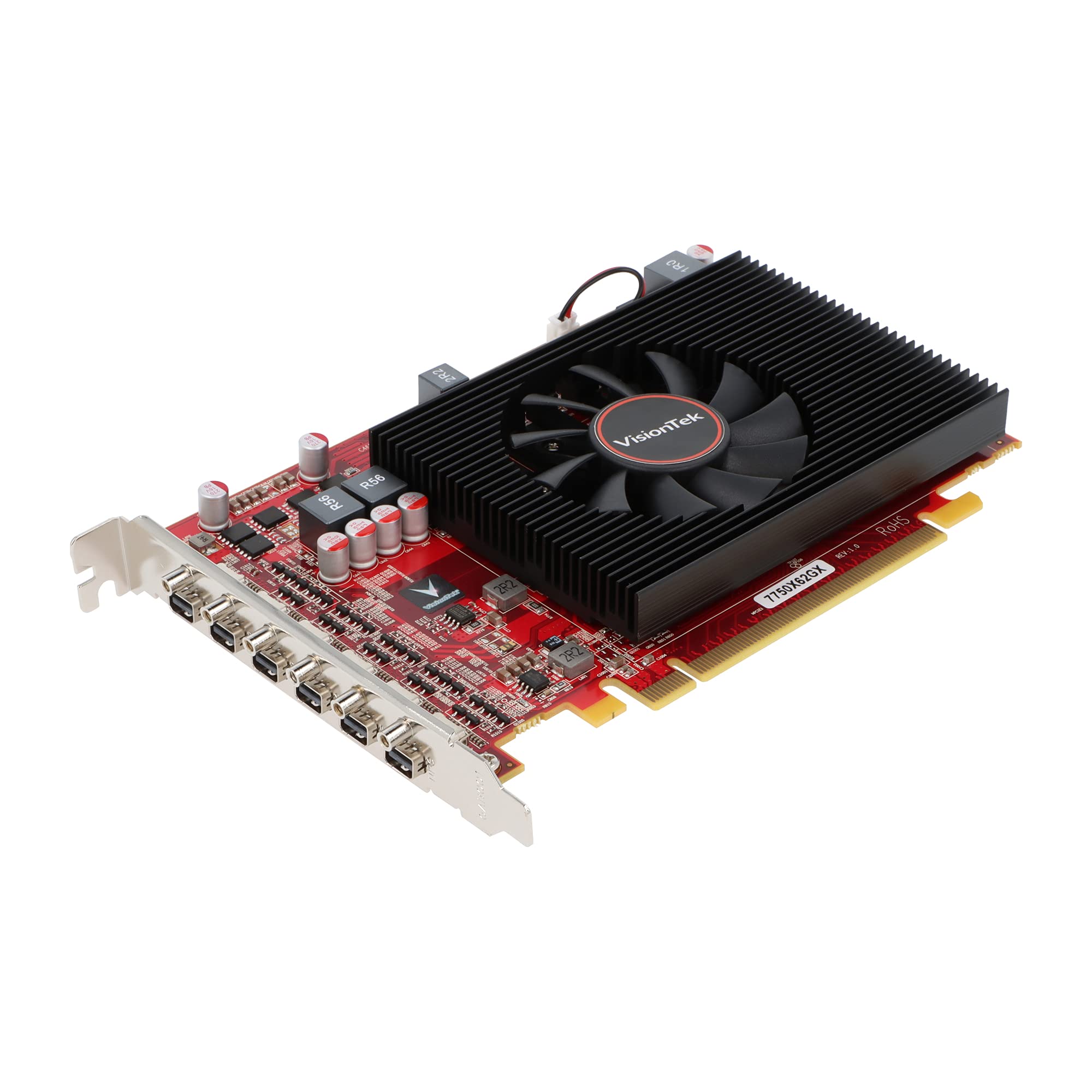 Visiontek Radeon 7750 2Gb Gddr5 6M (6X Minidp, 6X Minidp To Hdmi Adapters) Graphics Card   900880