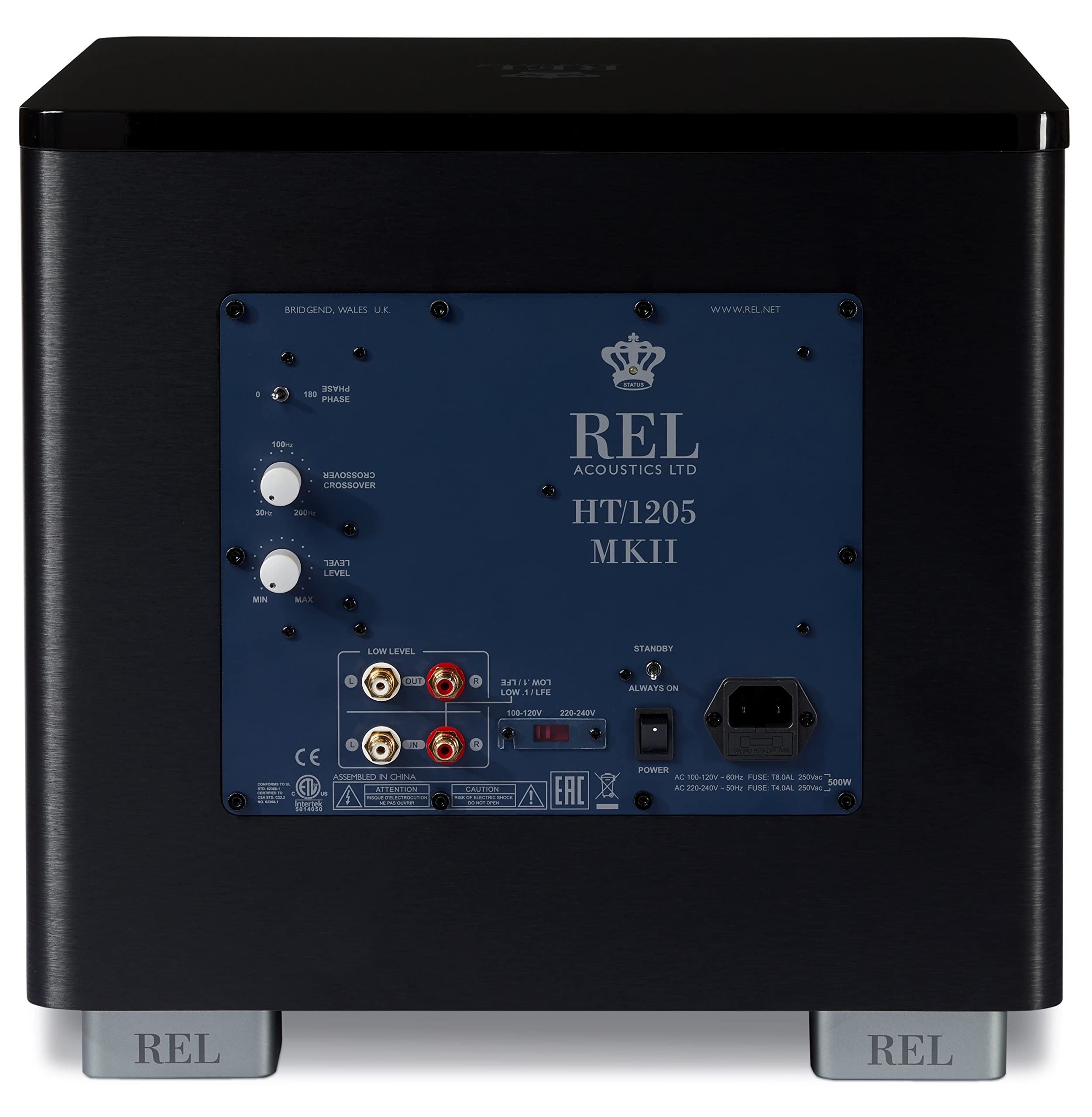 Rel Acoustics Ht/1205 Mkii Subwoofer, Ht Air Wireless Compatible, Line Grained Black Composite
