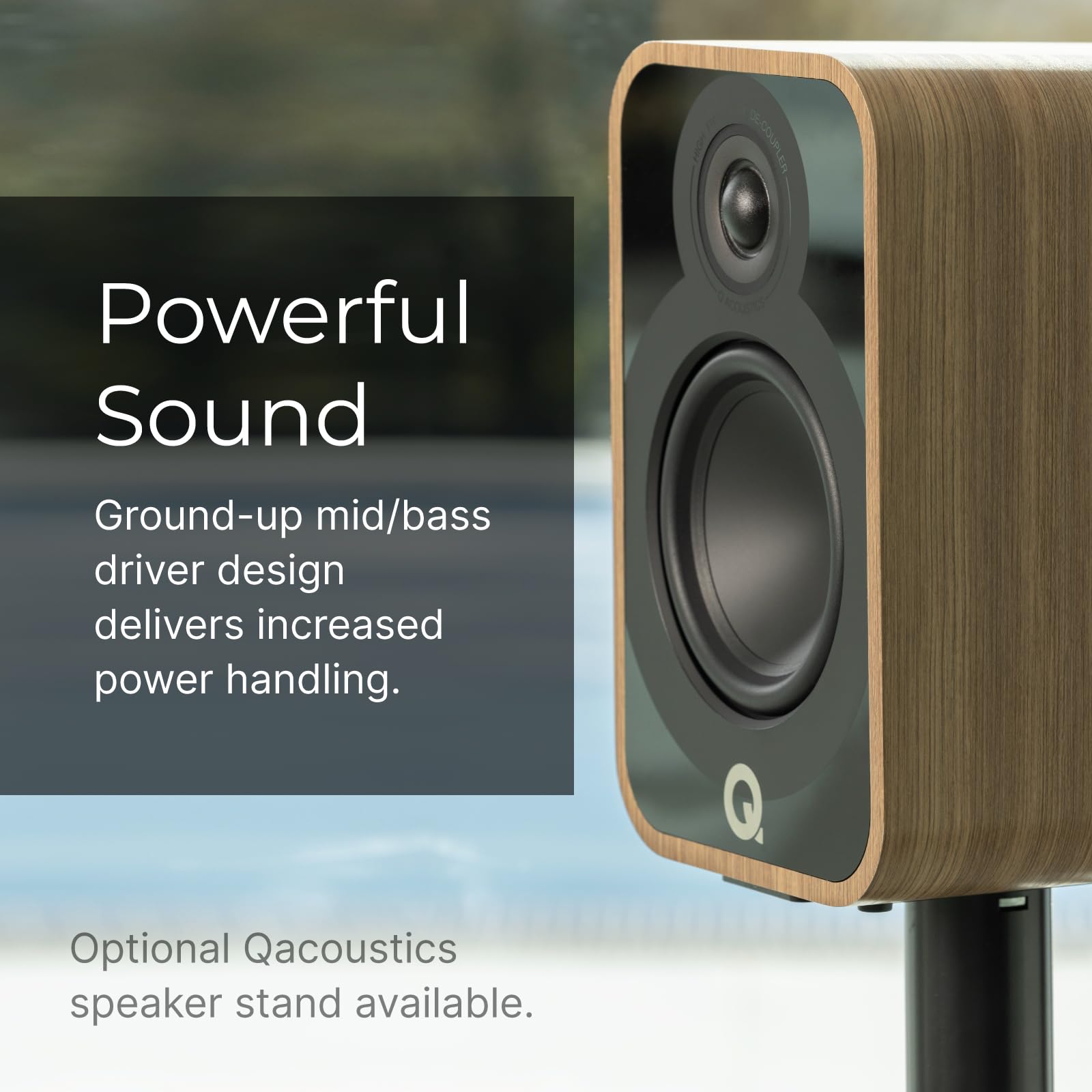 Q Acoustics 5020 Bookshelf Speakers Pair Holme Oak   5'' Mid/Bass Driver, 1'' Tweeter   Stereo System For Home Theater Entertain