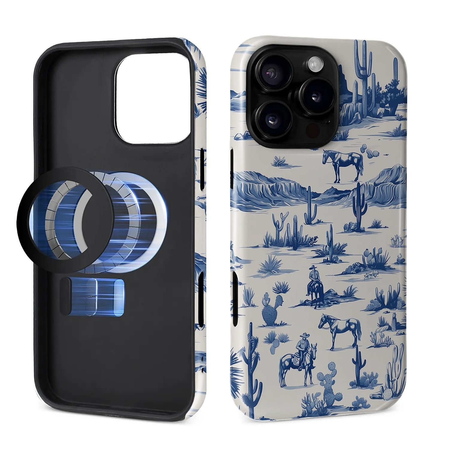 Fkbrcl4U For Iphone 16 Pro Max Case, Hybrid 2-Layer Silicone Protective Glossy Case For Magsafe For Iphone 16 Pro Max Western Co