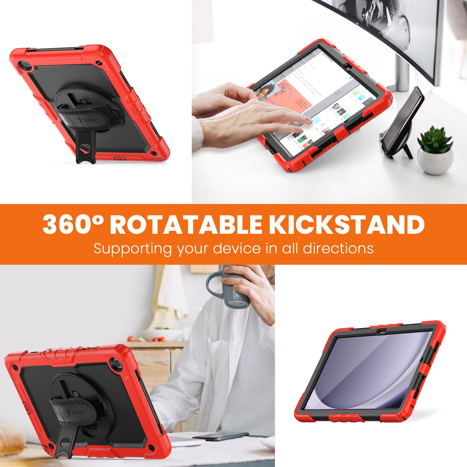 Timecity Case For Samsung Galaxy Tab A9 Plus 11'' 2023 (Sm X210/X216/X218), Full Body Shockproof Protection Case With Screen Pro