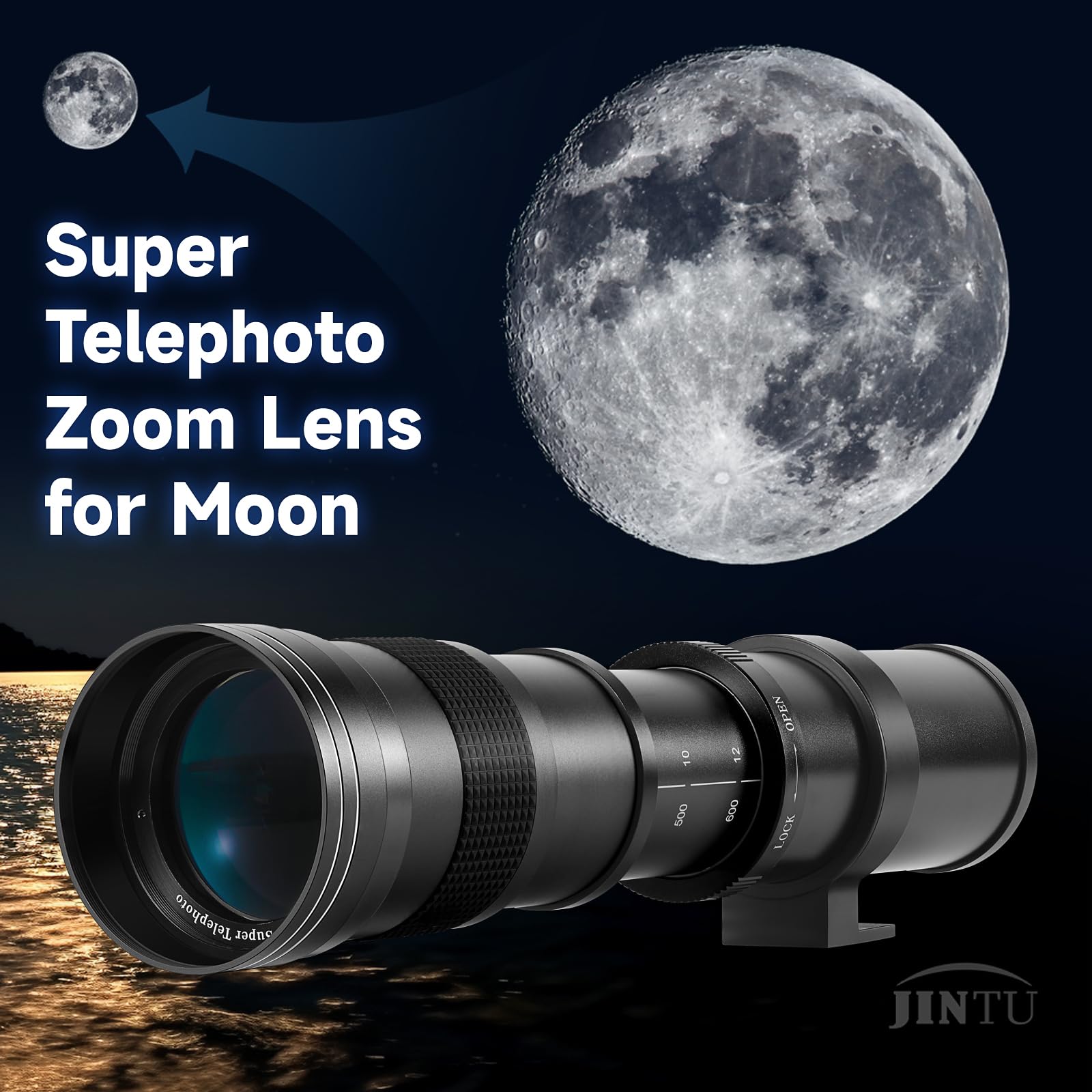 Telephoto Lens For Canon Rf Lens Mount Jintu 420-800Mm Manual Focus Mf Zoom Lens For Canon Eos R, Ra, Rp, R3, R5, R7, R8, R10, R