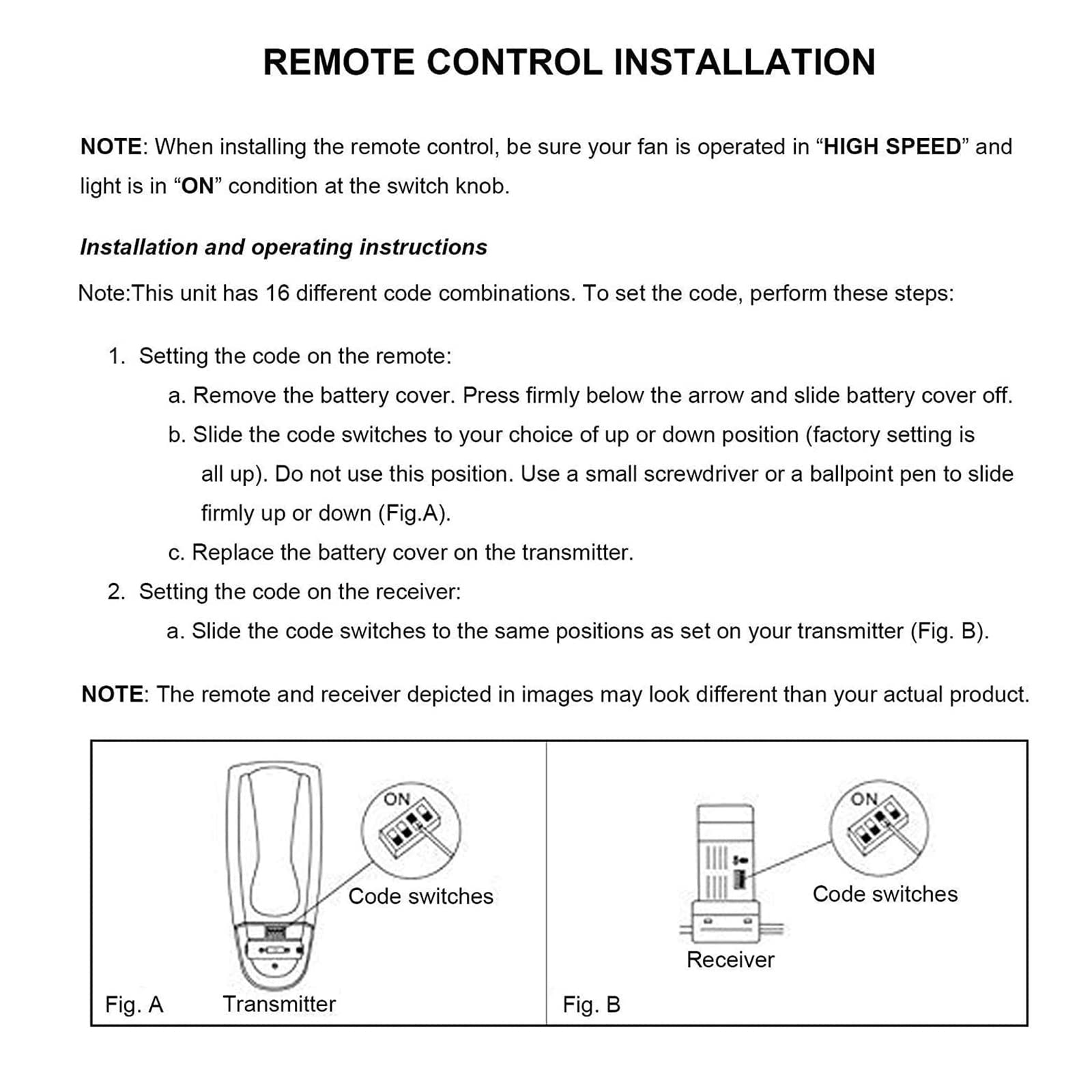 Universal Ceiling Fan Remote Control Kit With Dimmer For 3 Speed Ac Ceiling Fan Replacement For Hampton Bay Hunter Kujce9103 Fan