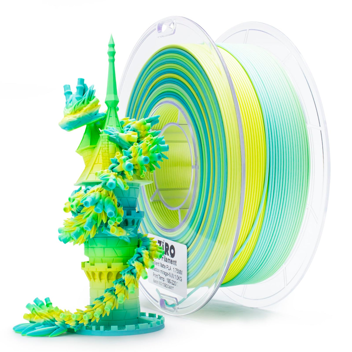ZIRO 3D Printer Filament, Fast Color Change Filament 1.75mm, Color Gra ...