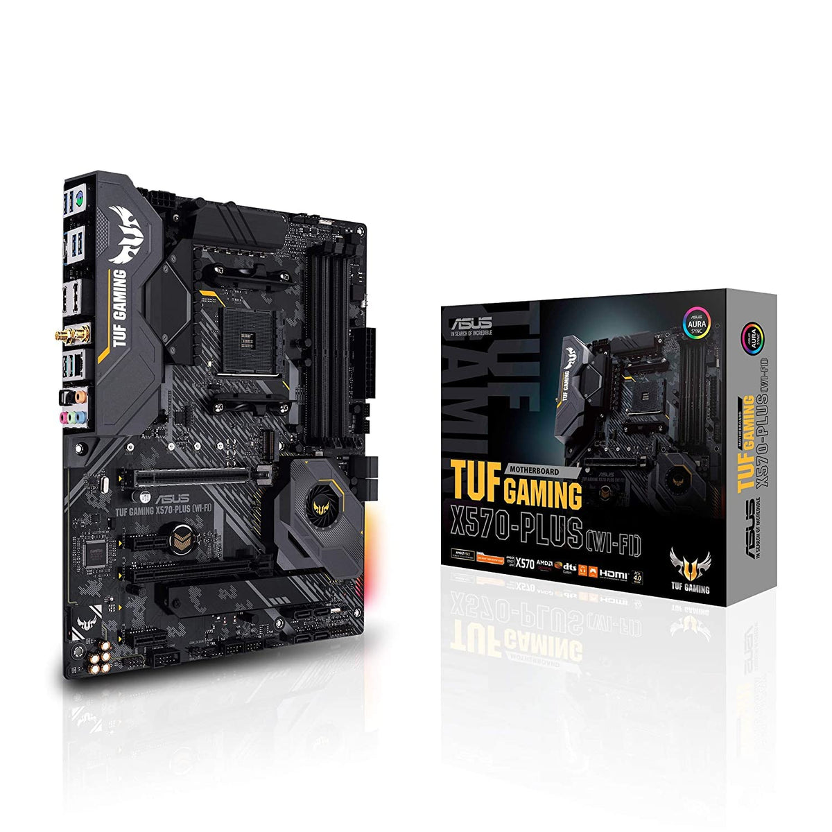 Asus Am4 Tuf Gaming X570 Plus (Wi Fi) Am4 Zen 3 Ryzen 5000 & 3Rd Gen Ryzen Atx Motherboard With Pcie 4.0, Dual M.2, 12+2 With Dr