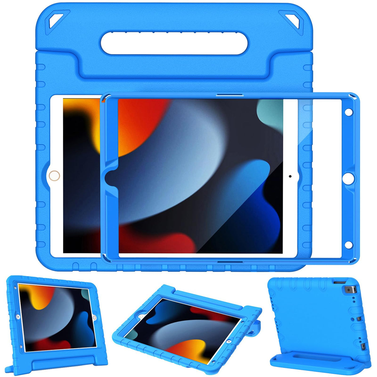 Ltrop Kids Case For Ipad 9Th/ 8Th/ 7Th Generation (2021/2020/ 2019), Ipad 10.2 Case For Kids, Shockproof Handle Stand Case For I