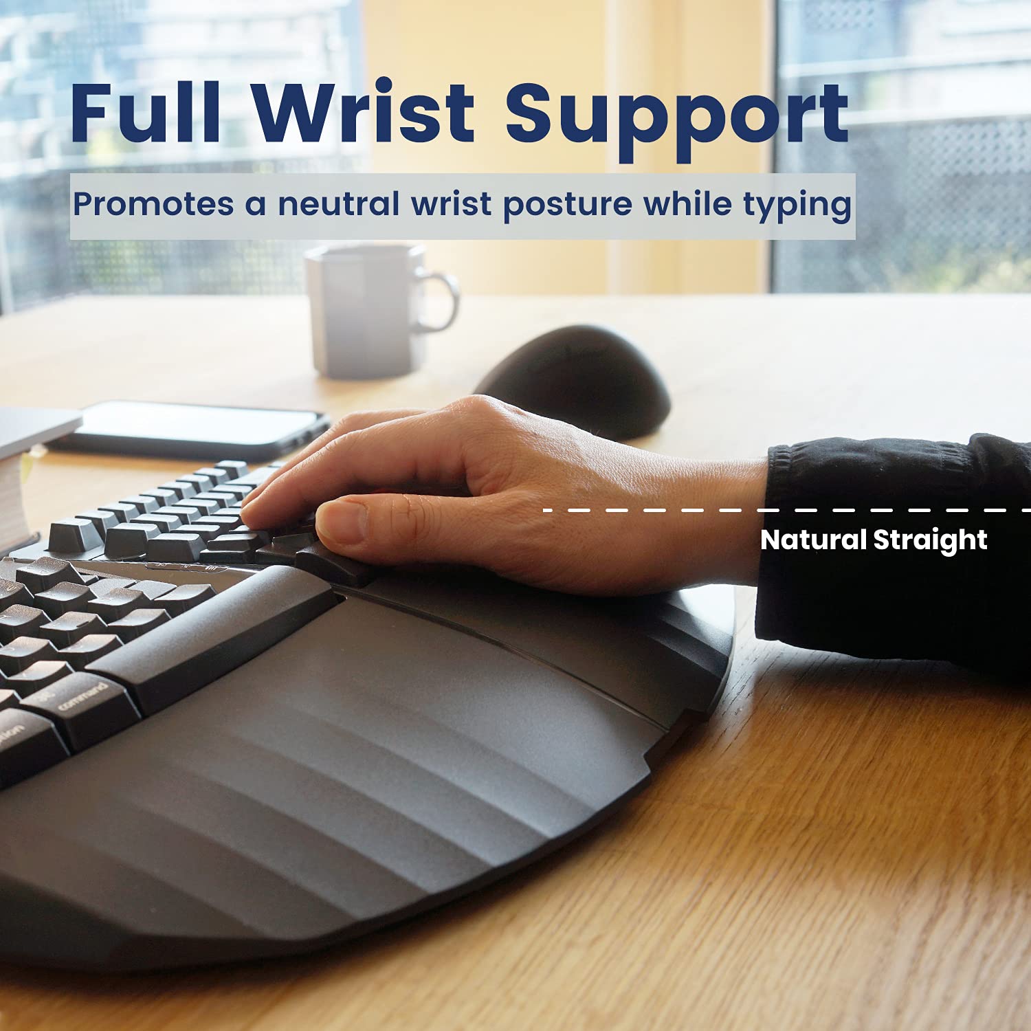 Perixx Periboard 413B Us, Wired Usb Ergonomic Compact Split Keyboard   15.75X10.83X2.17 Inches Tkl Design   Black   Us English