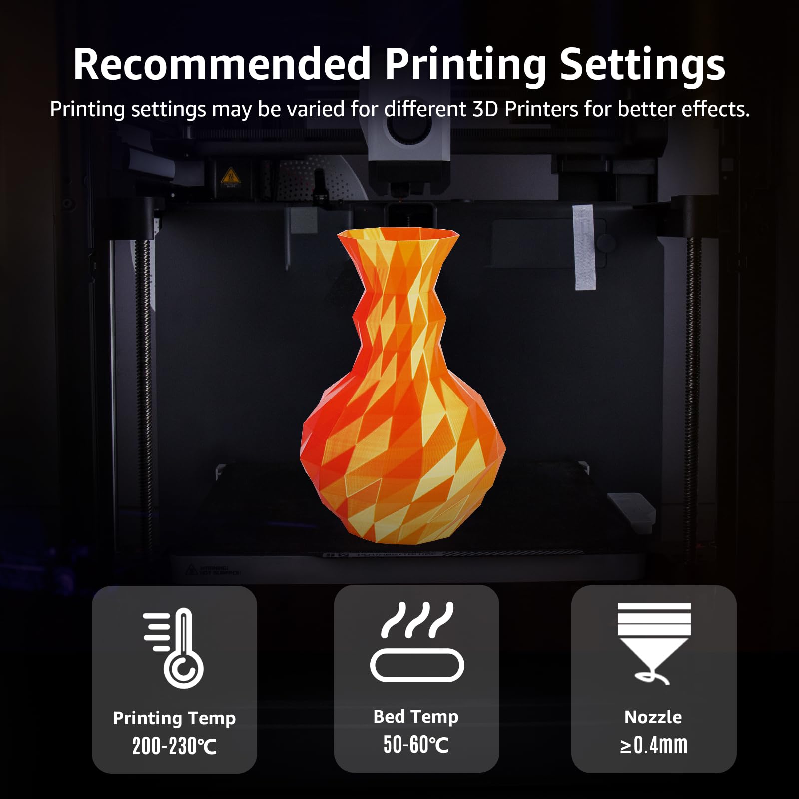 Dikale Silk 3D Printing Filament Pla+ Tricolor And Dual Color 4-Pack Bundle - 1.75Mm 3D Printing Pla Pro 250G X 4 Spools, Rose R