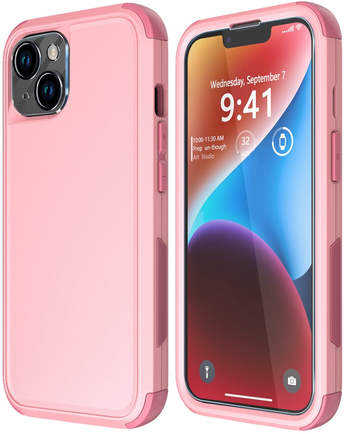 Diverbox For Iphone 14 Case [Shockproof] [Dropproof] [Tempered Glass Screen + Camera Lens Protector],Heavy Duty Protection Phone