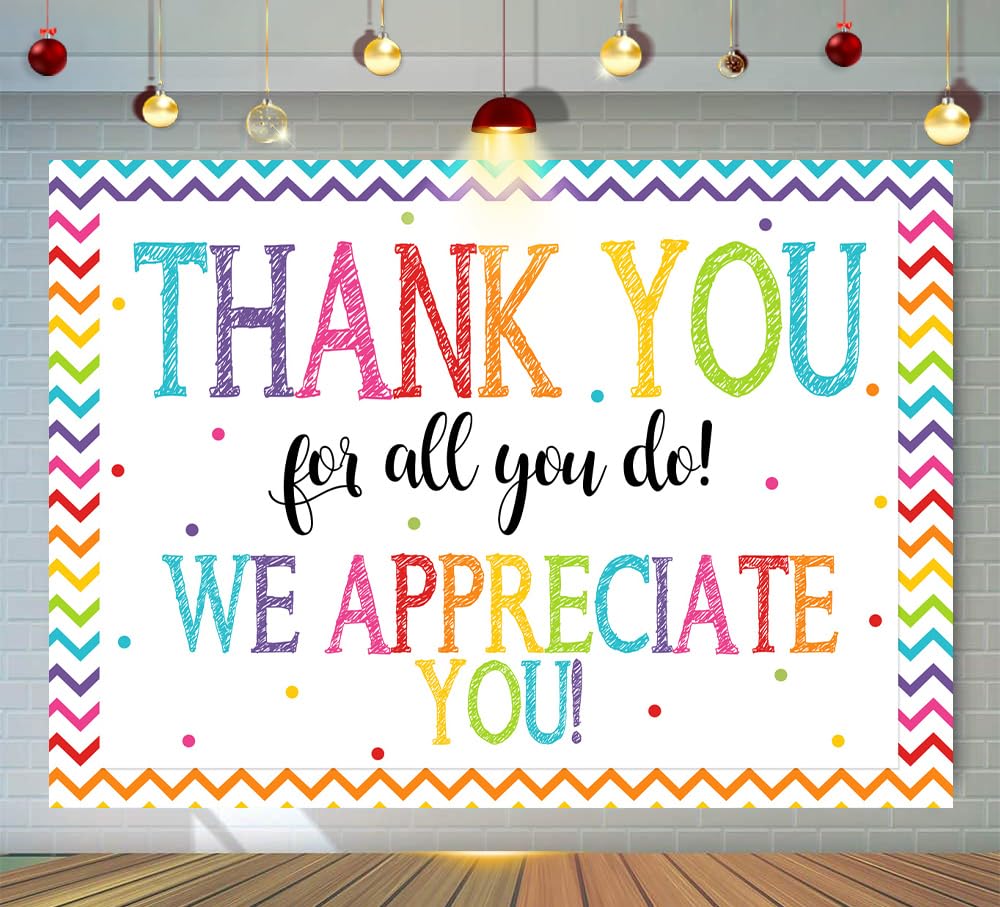 Alltten 7X5Ft Thank You For All You Do Backdrop Gratitude Backdrops For Photography Be Thankful To The Teacher Professors Doctor