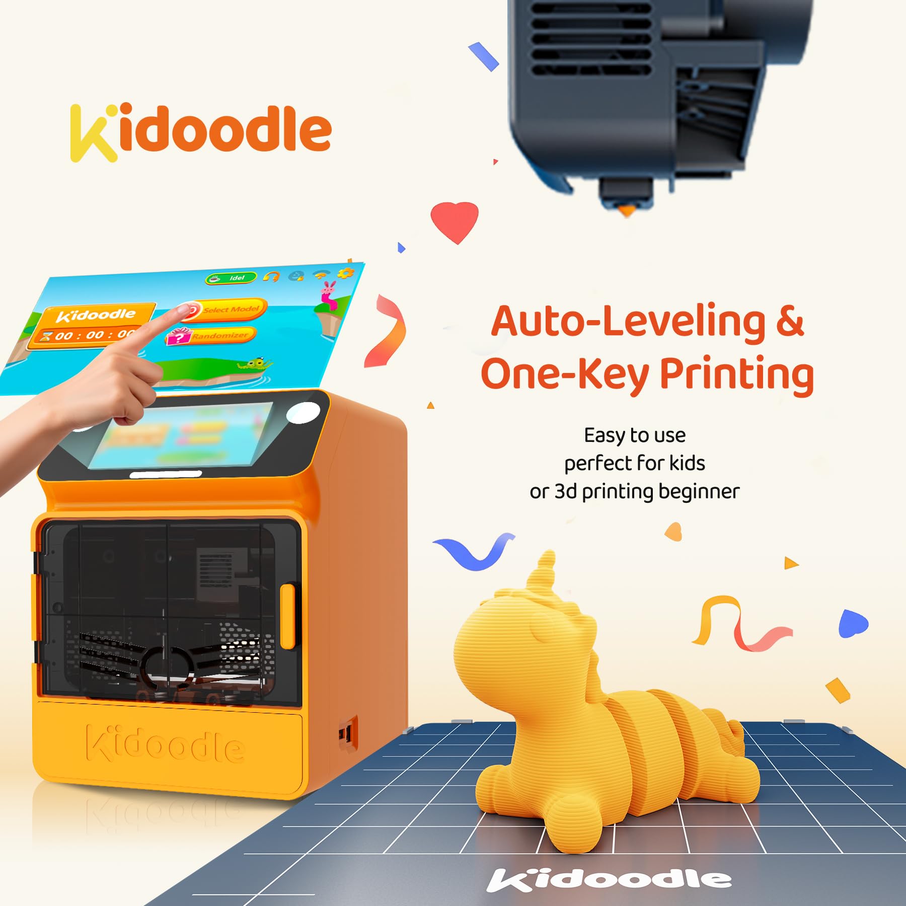 3D Printer For Kids, Safe For Children, Toy 3D Printer, Stem Learning Mate, Wi-Fi & App Control, Weekly Update Toy Library, Touc