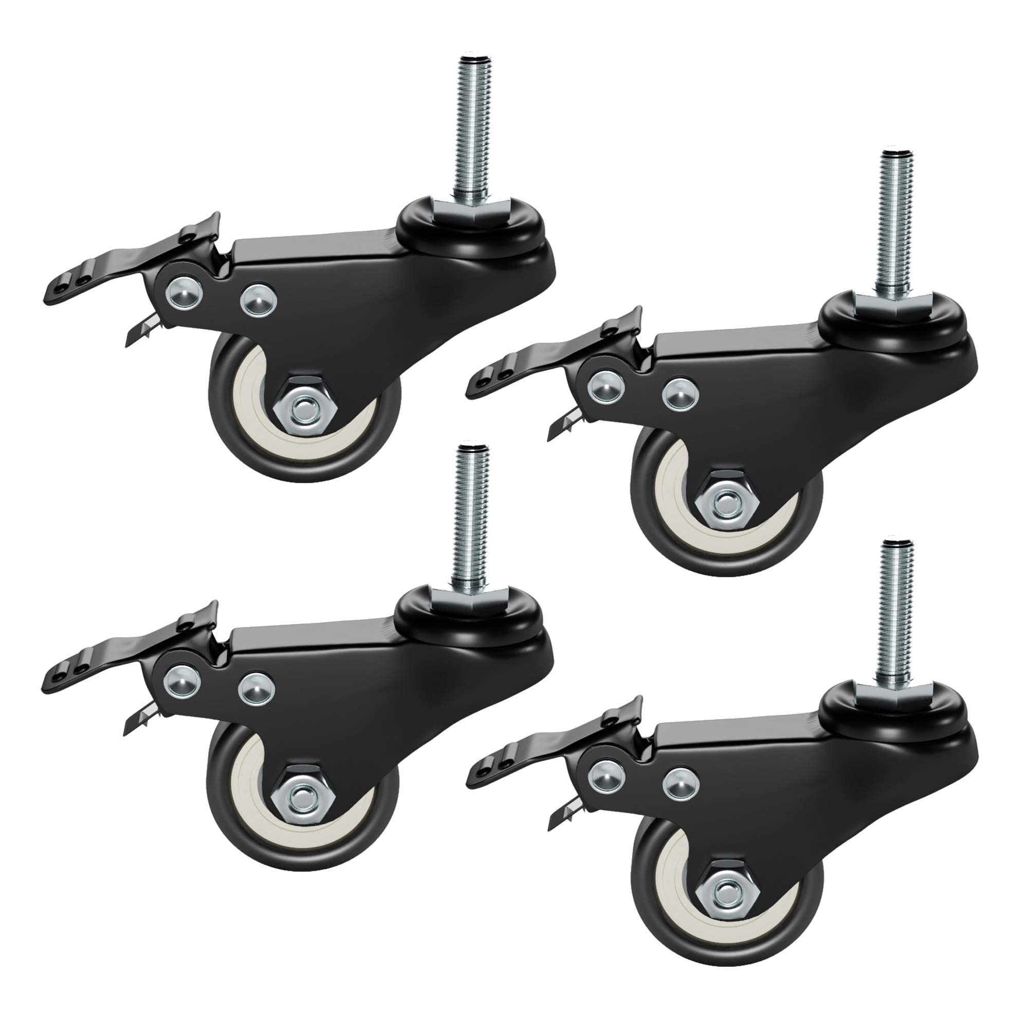 Liquid Stands Keyboard Stand Caster Wheels Set Of 4 Replacement Locking Heavy Duty Wheels With Brake   Piano Stand Parts And Acc