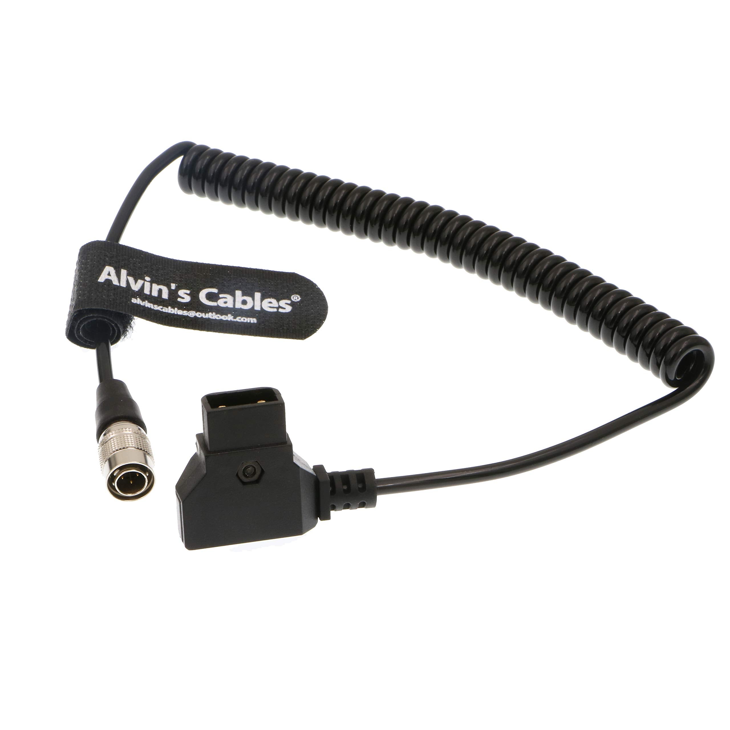 Alvin'S Cables Sound Devices Zaxcom Coiled Power Cable D Tap To 4 Pin Hirose Male
