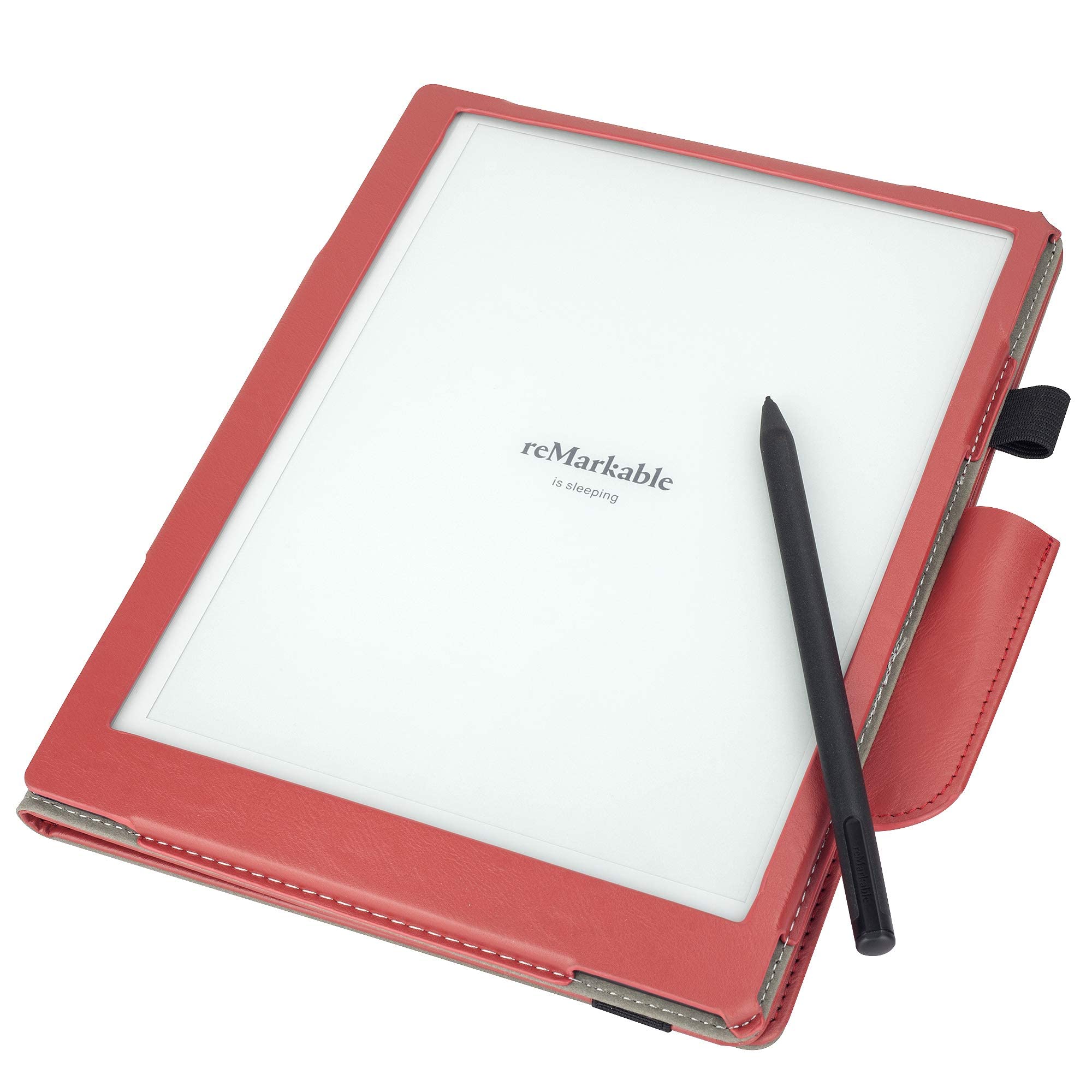 Kuroko Book Folio Case Cover With Hand Strap And Pen Holder For Remarkable 2 10.3 Inch Digital Paper 2020 Released Red